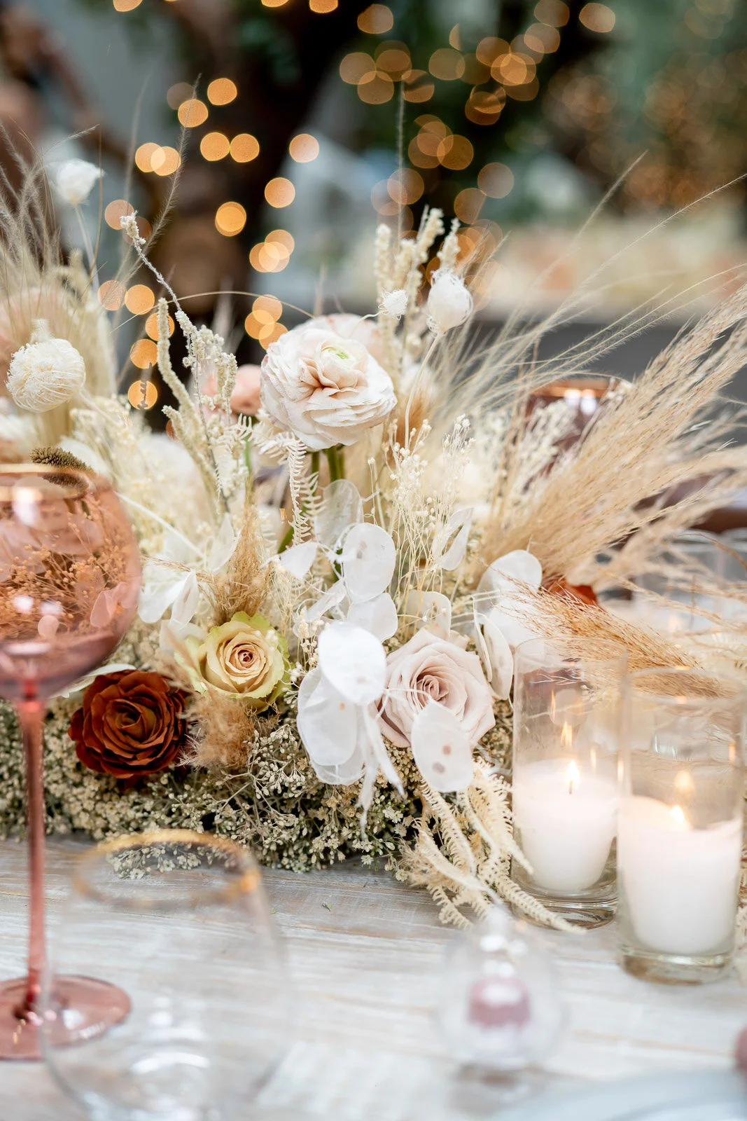 Pampas Grass Floral Arrangements with Dried & Bleached Botanicals