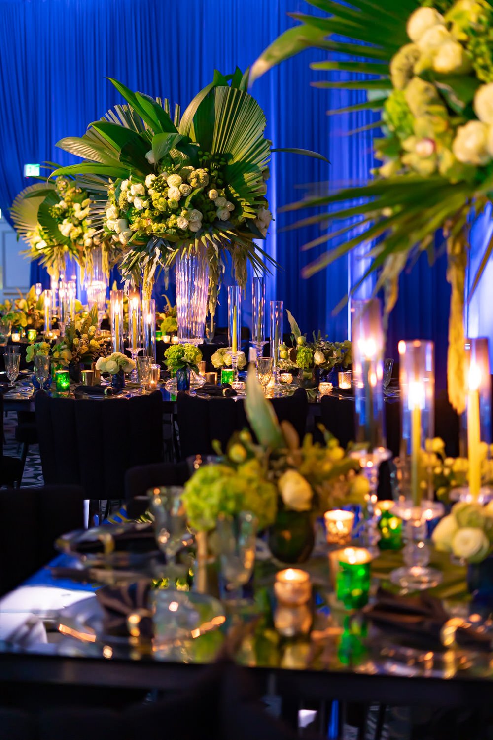 Glamorous tropical event design at an LA Bar Mitzvah by Eddie Zaratsian