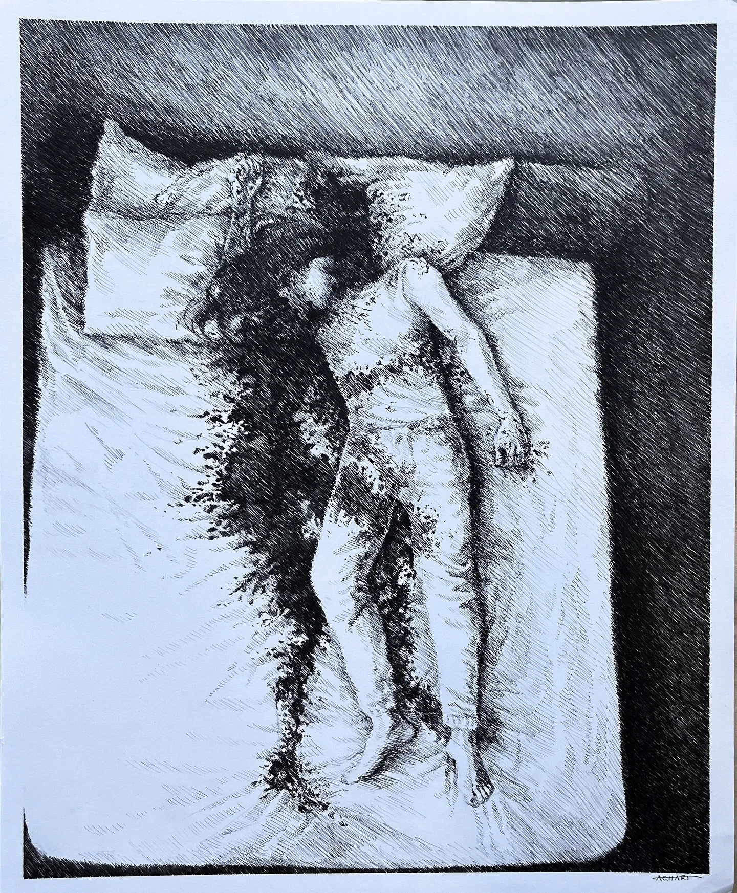 Just a little soap and warm water should get that out - you&rsquo;ll be just fine.

#illustration #drawing #handdrawn #horror #horrorart #cutecouples #couplegoals #pen #inkart