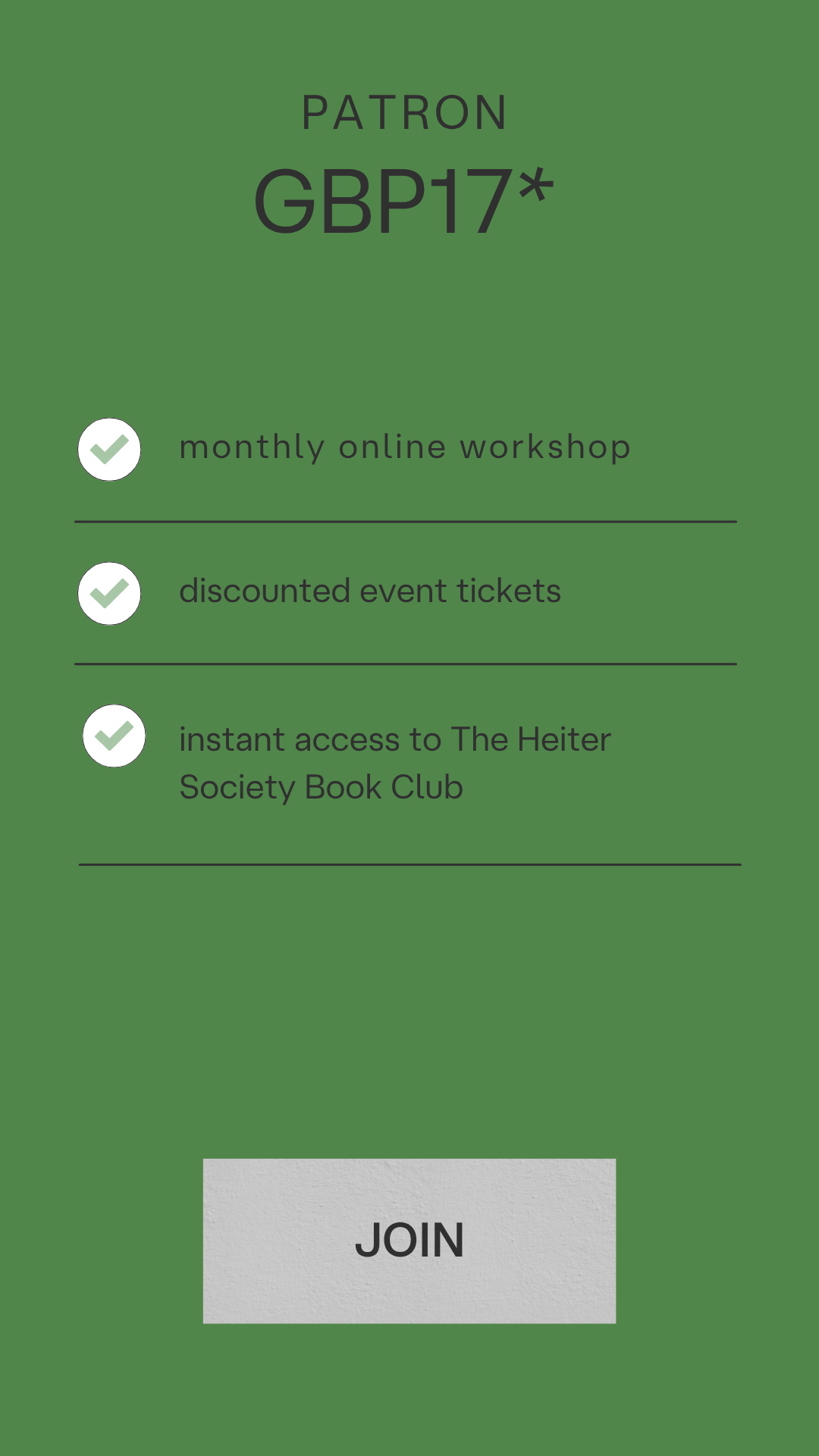 Heiter Society Patron