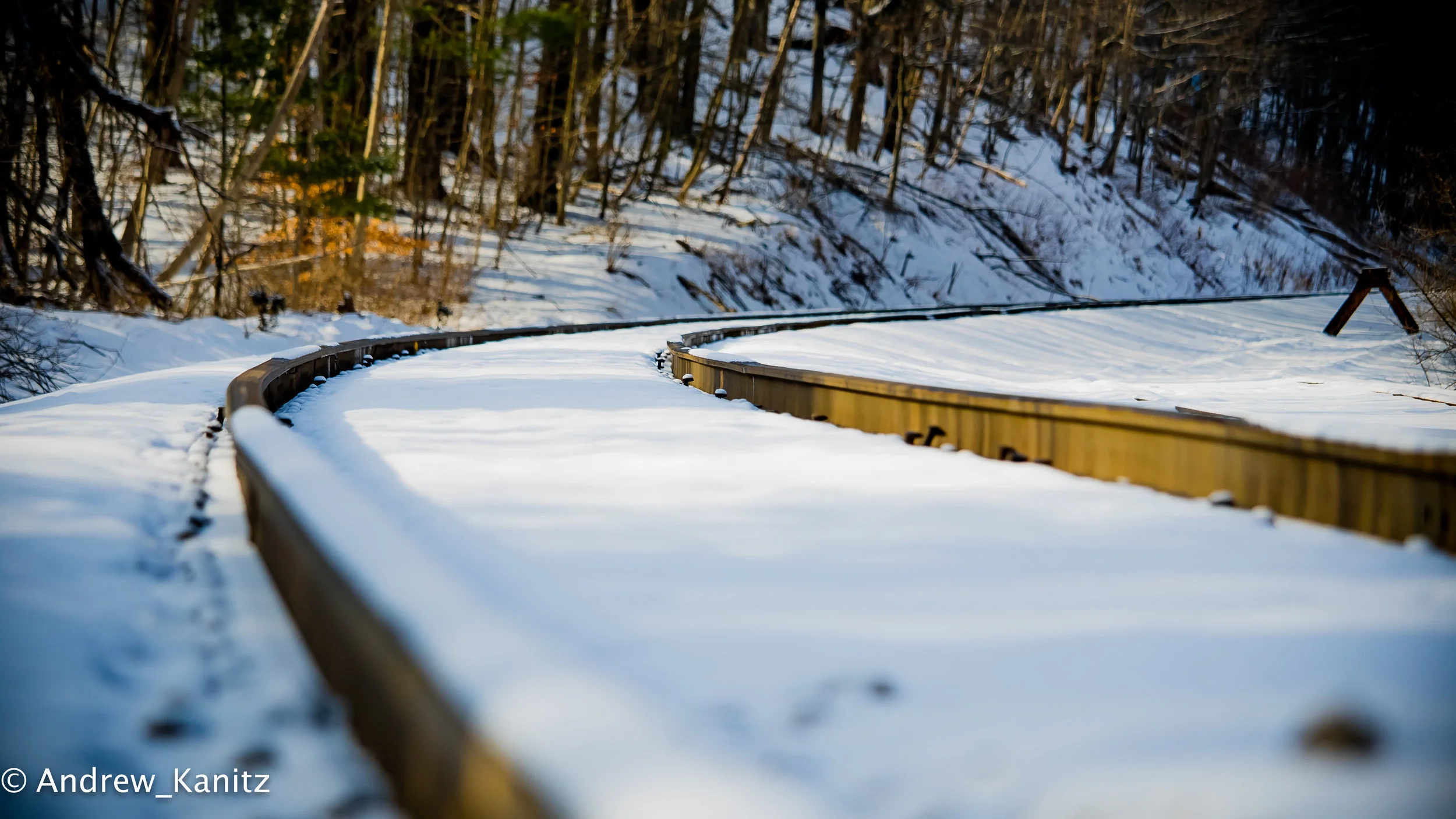 Winter Railroad Tracks