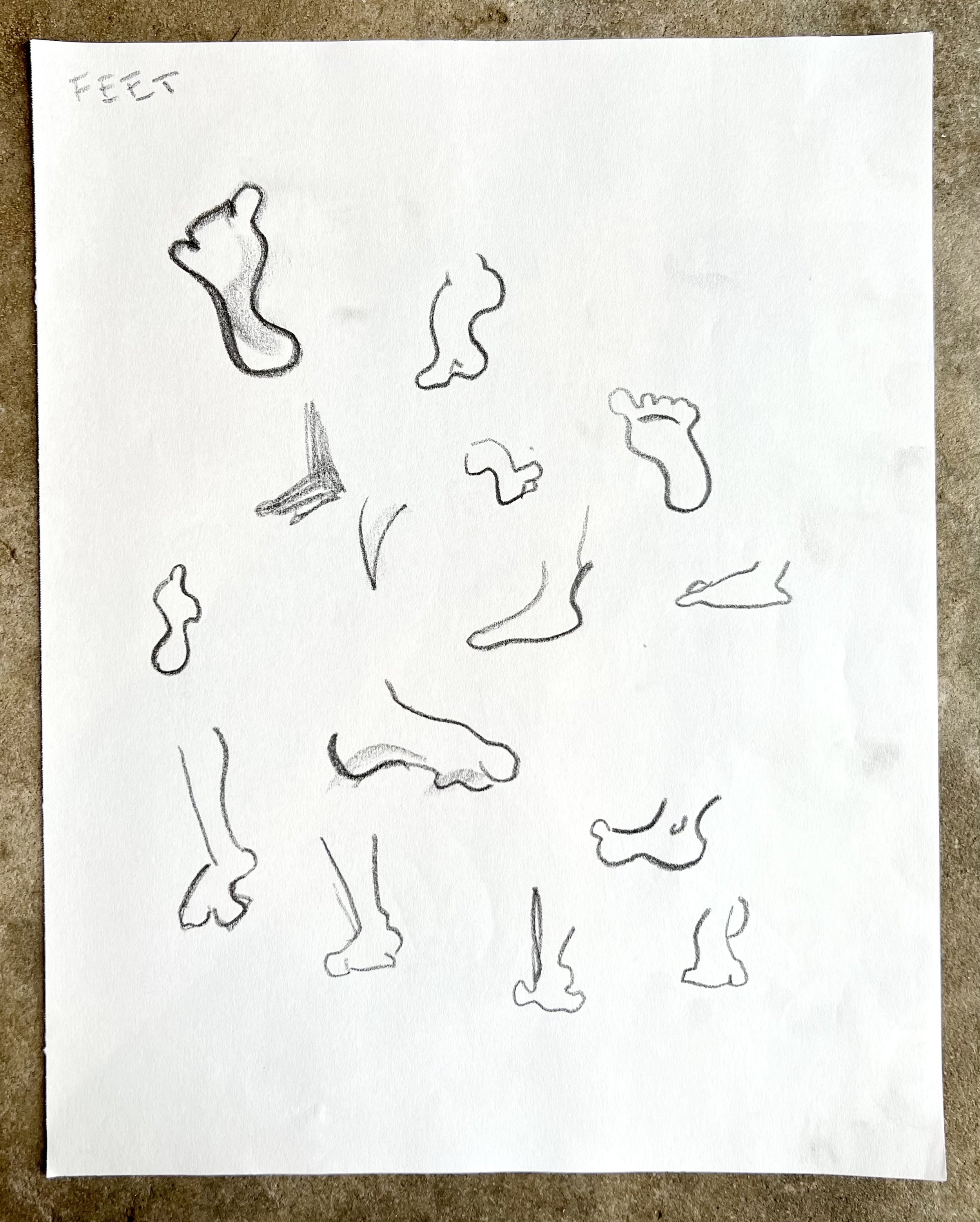 Foot studies ii (reverse of Hand studies iii)