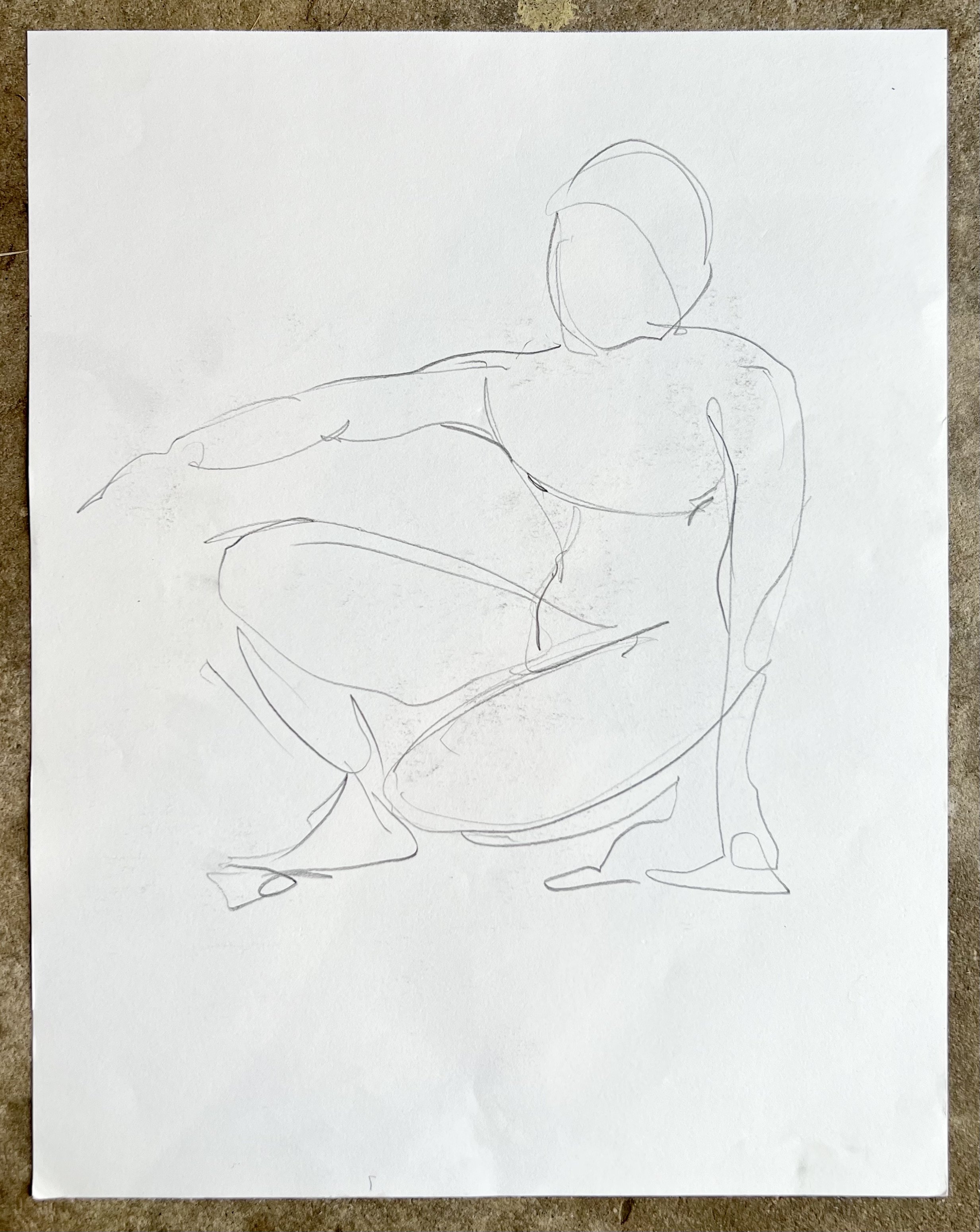 Squatting gesture (reverse of Double gesture study)