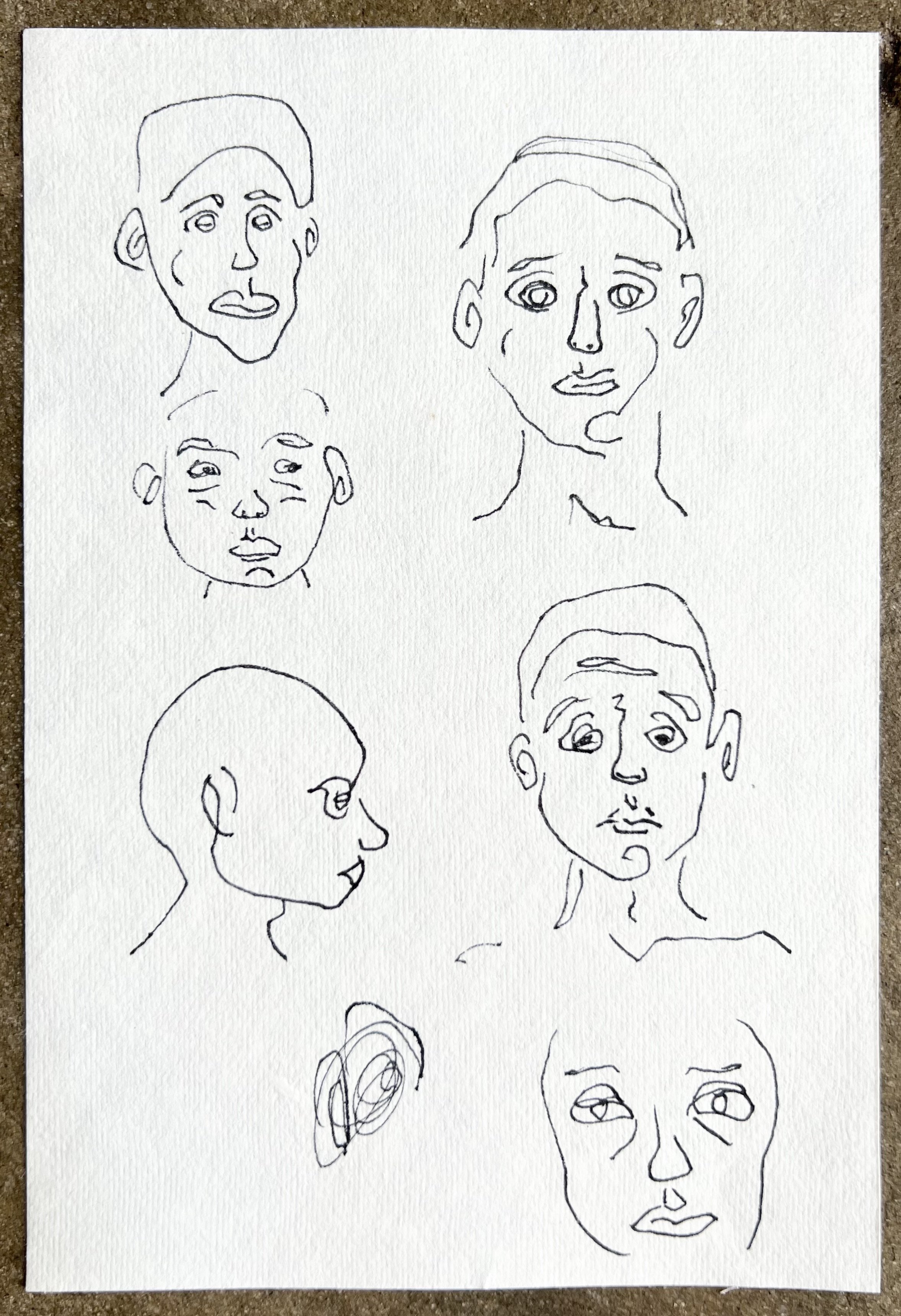 Head studies i (reverse of Head contour)