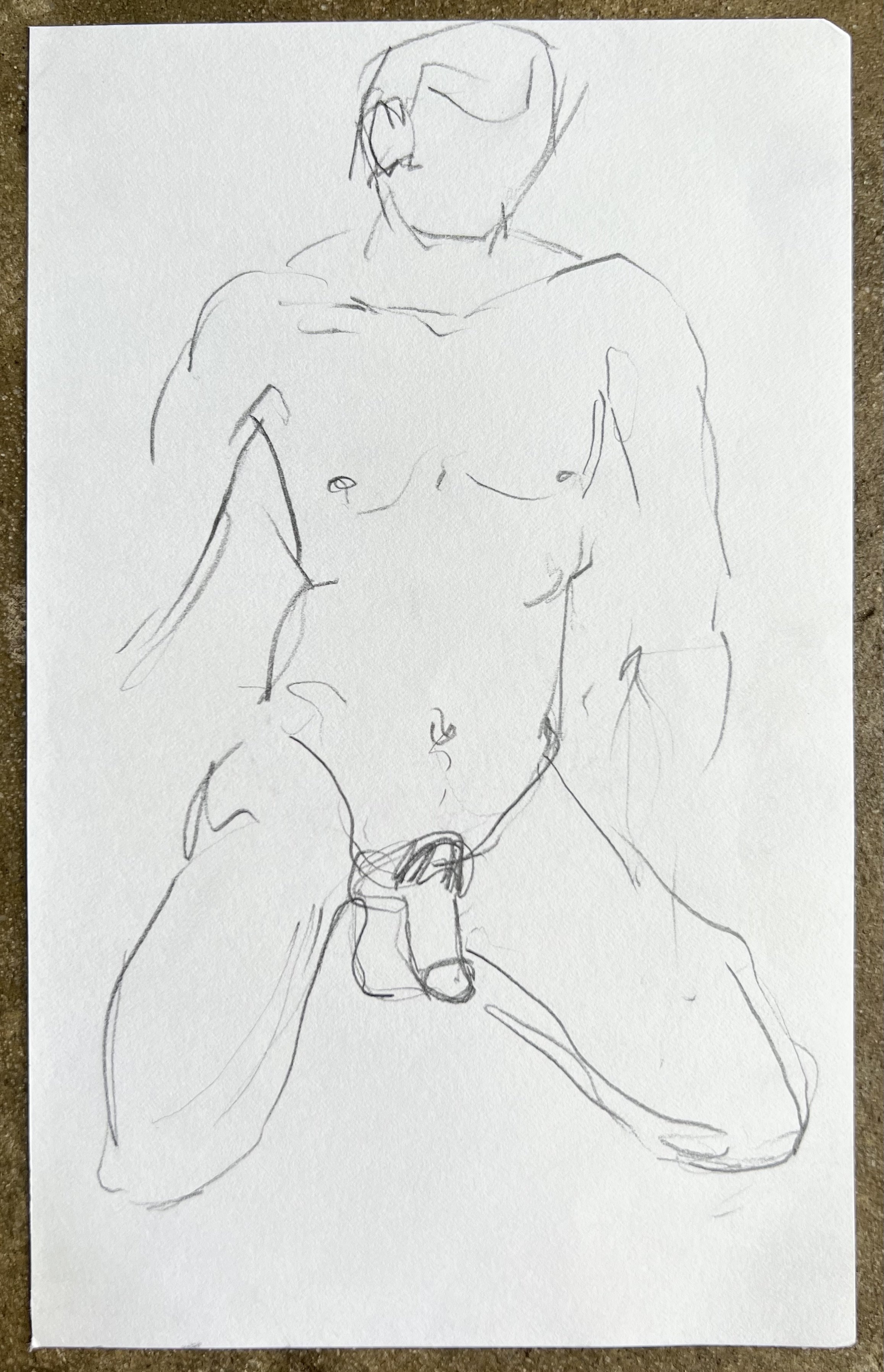 Nude male study i (reverse of Nude male study ii)