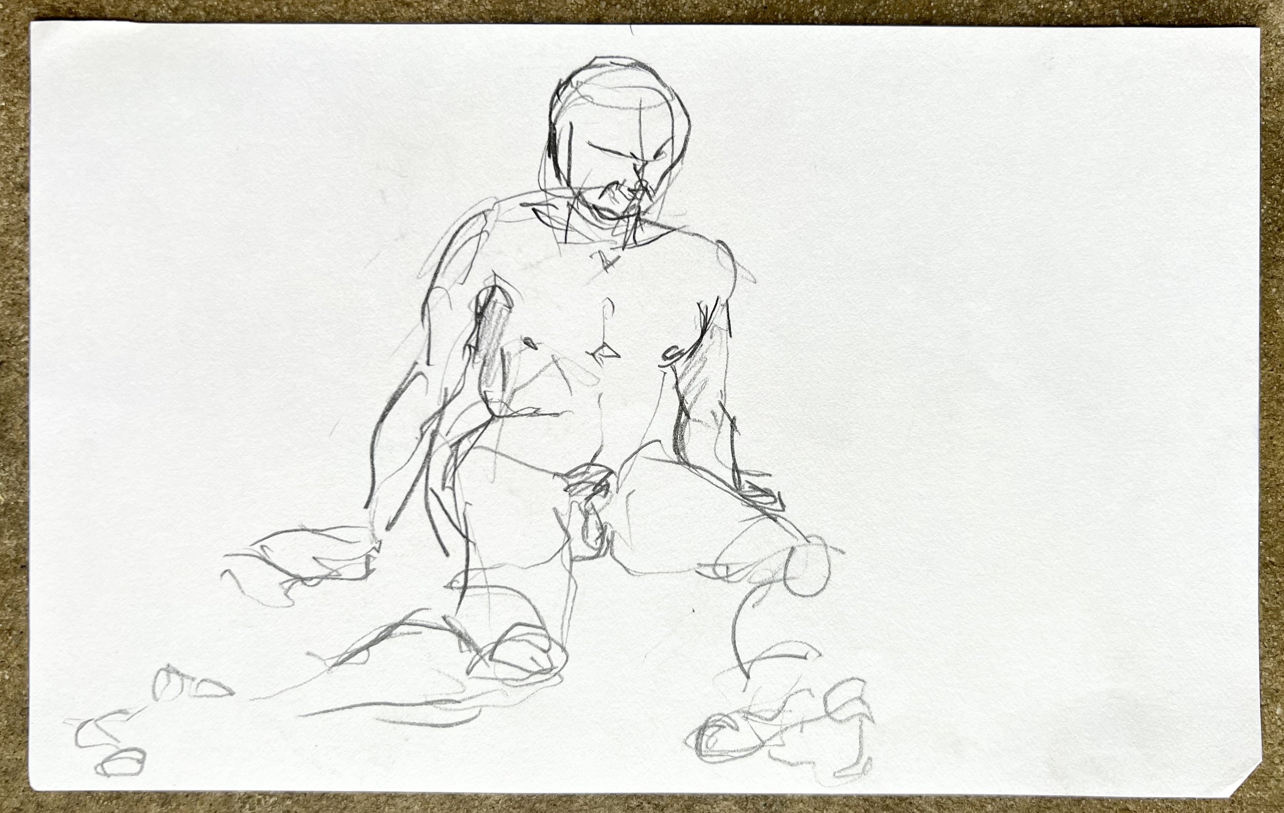 Nude male study v (reverse of Nude male study vi)