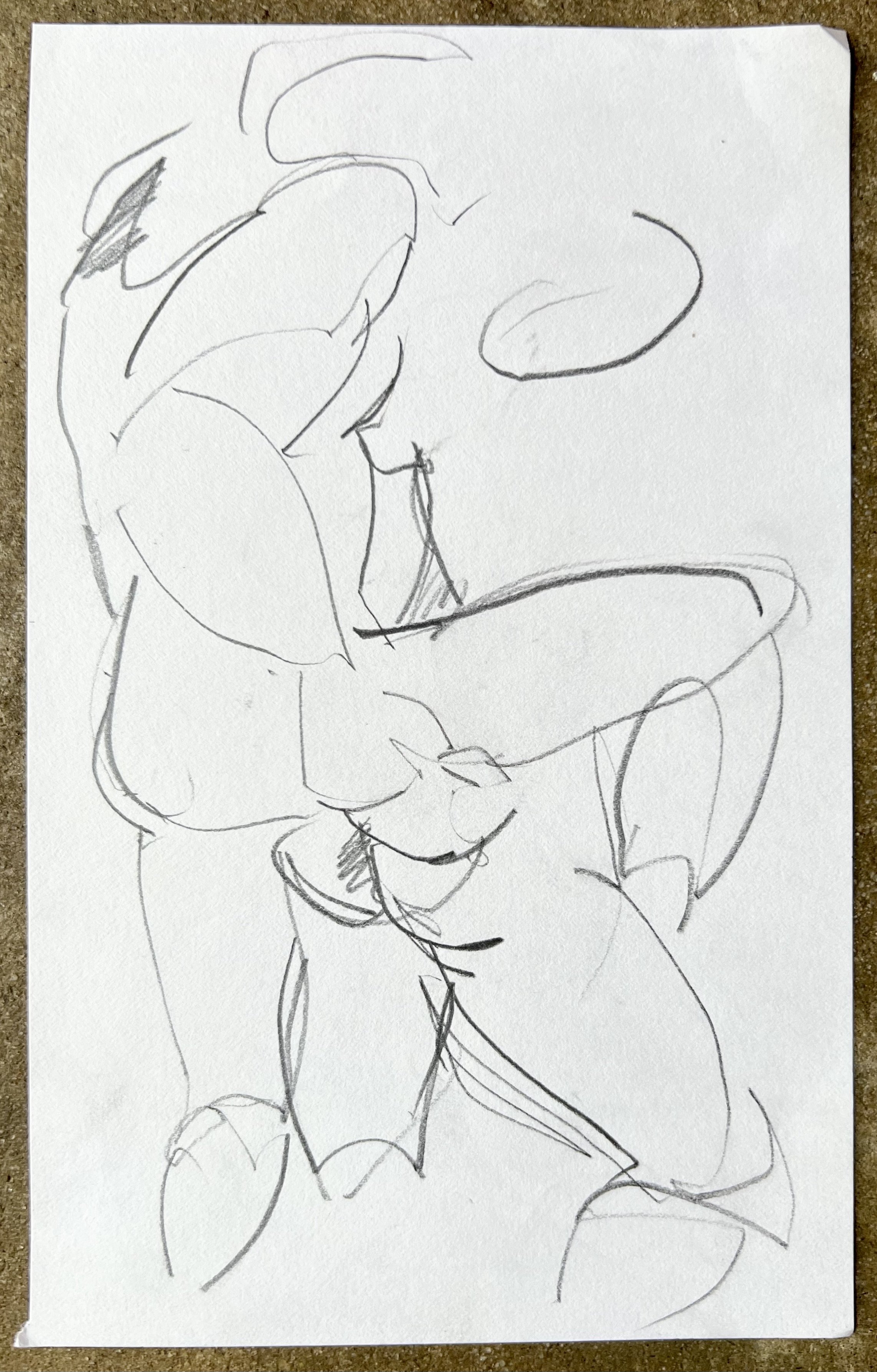 Abstract fuck study (reverse of Double nude male gesture ii)