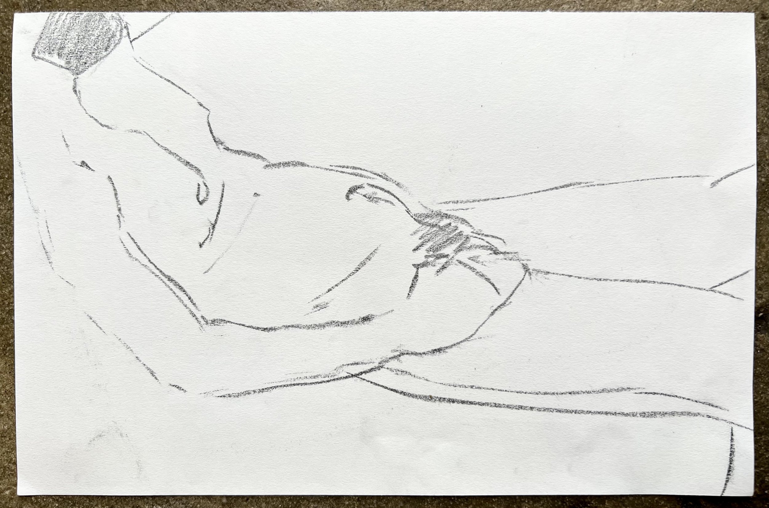 Male figure study i (reverse of Male figure study ii)