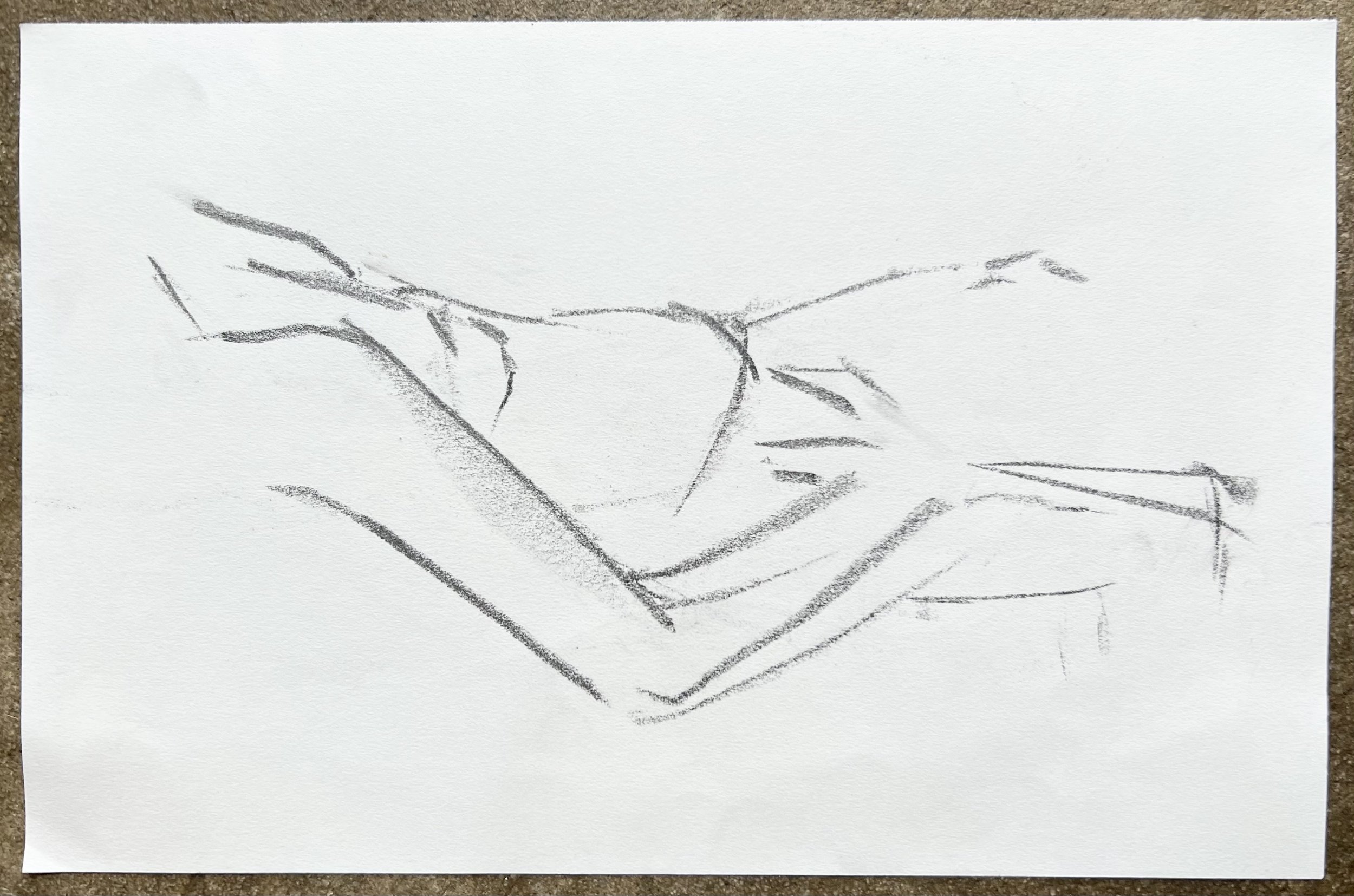 Male figure study iii (reverse of Foot study i)