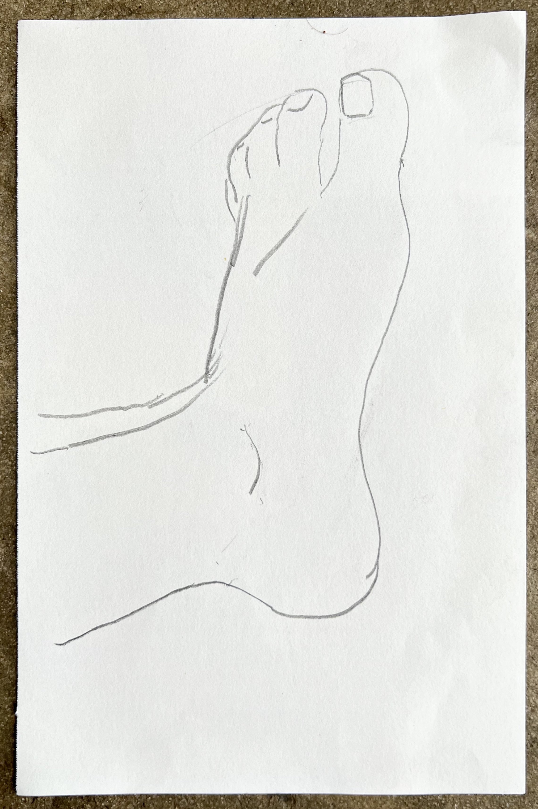 Foot study i (reverse of Male figure study iii)