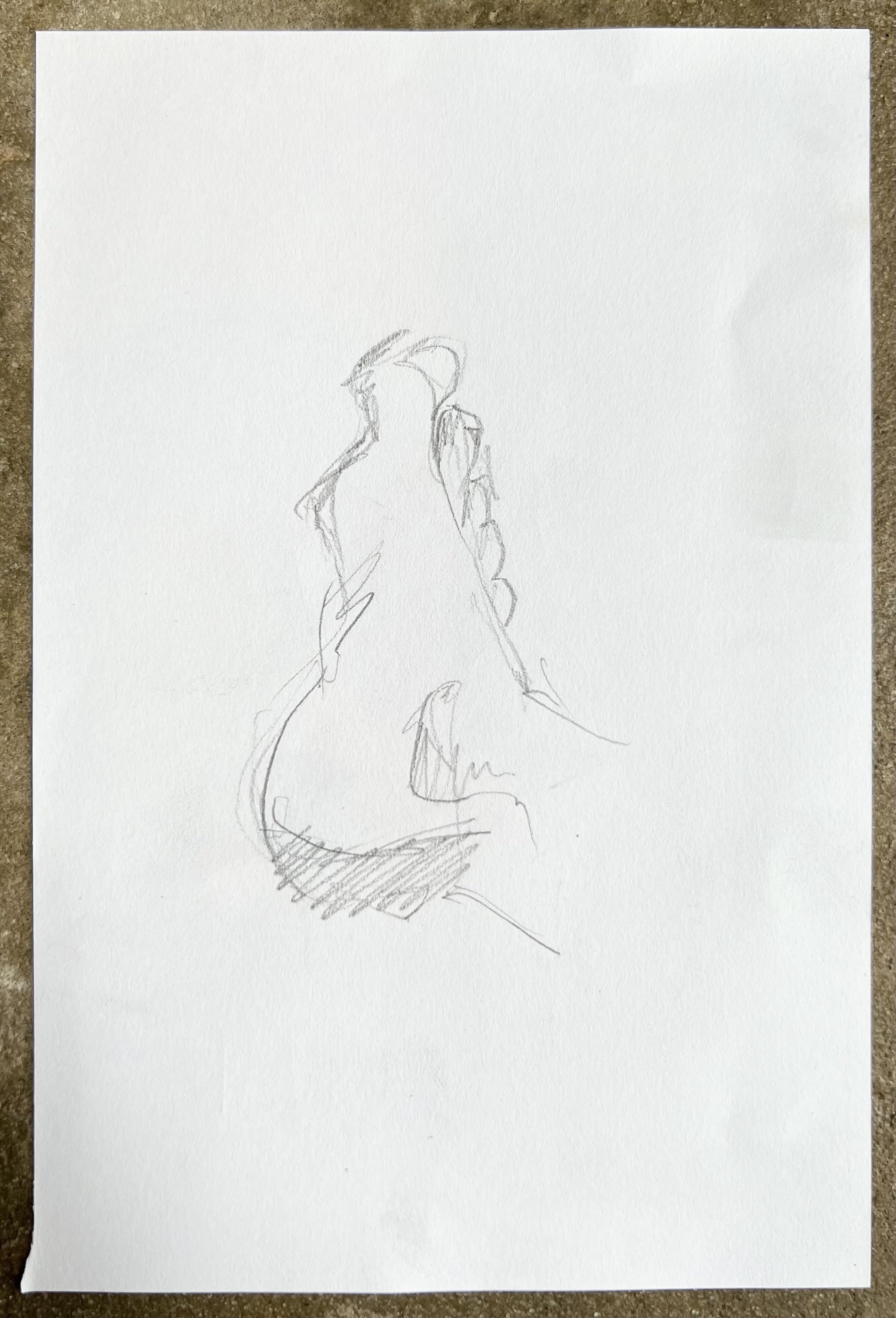 Foot study ii (reverse of Portrait contour)