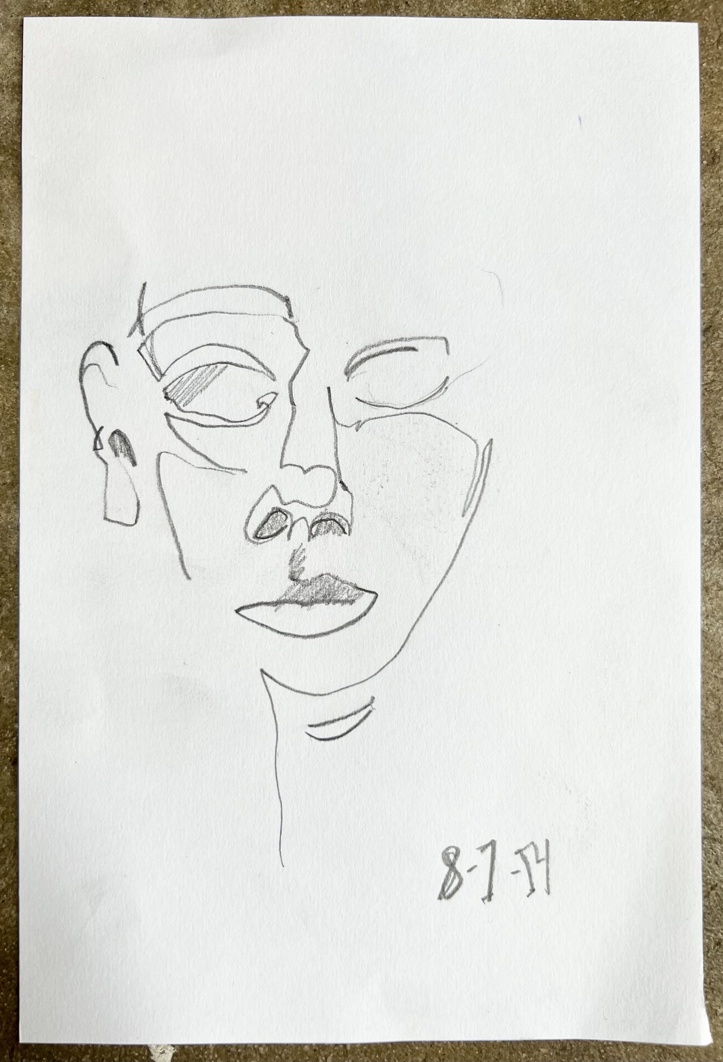 Portrait contour (reverse of Foot study ii)