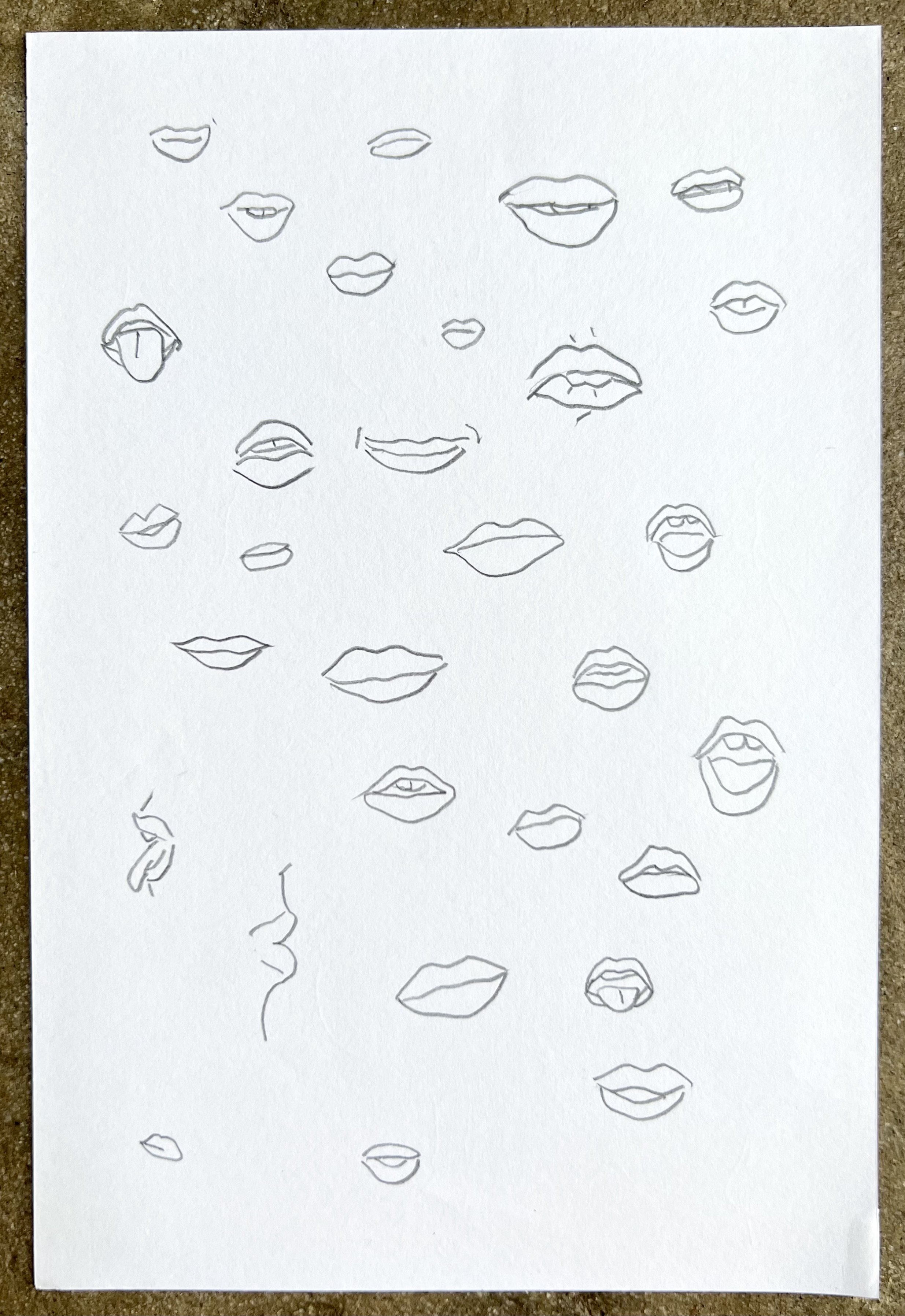 Mouth studies i (reverse of Foot studies i)