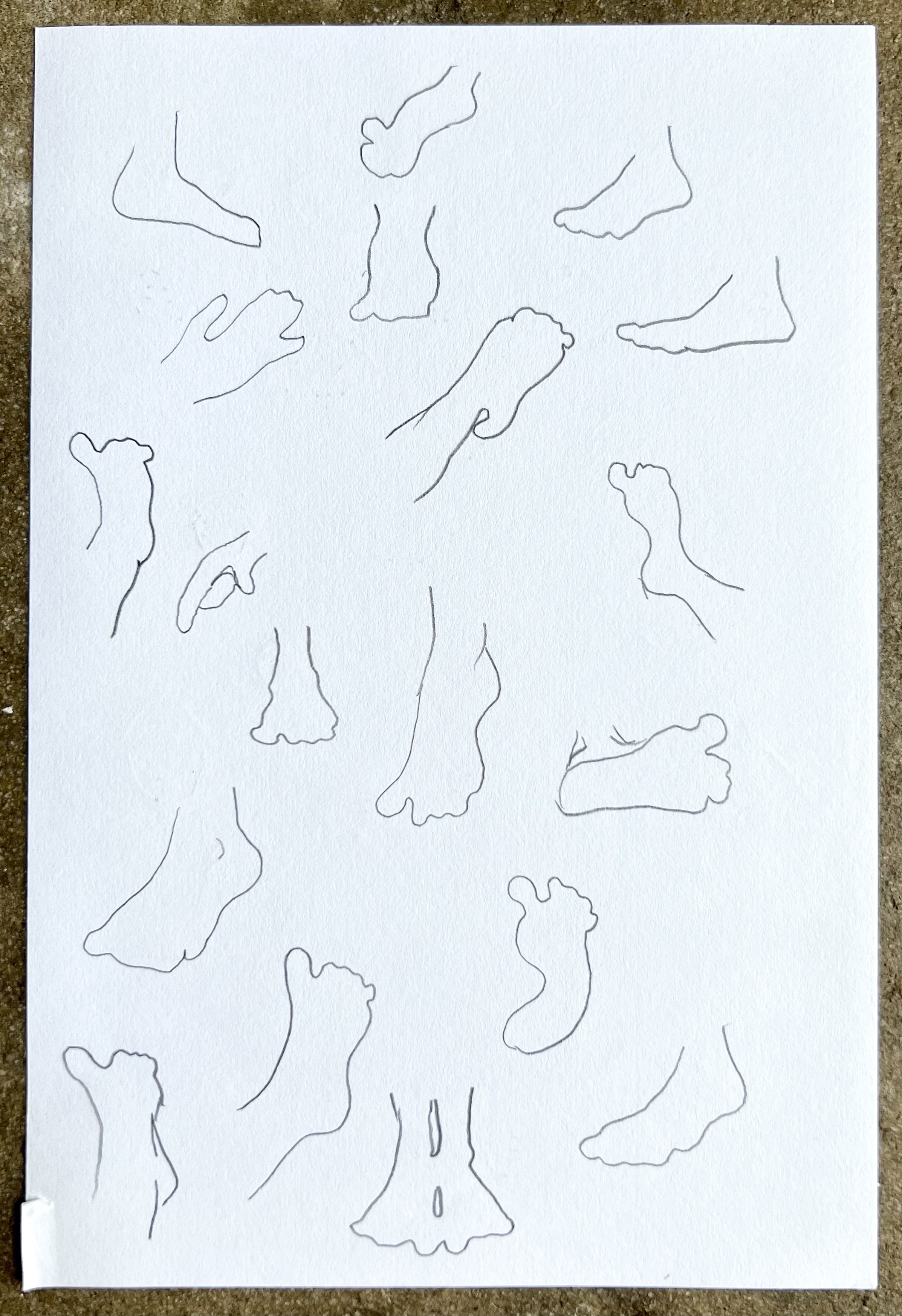 Foot studies i (reverse of Mouth studies i)