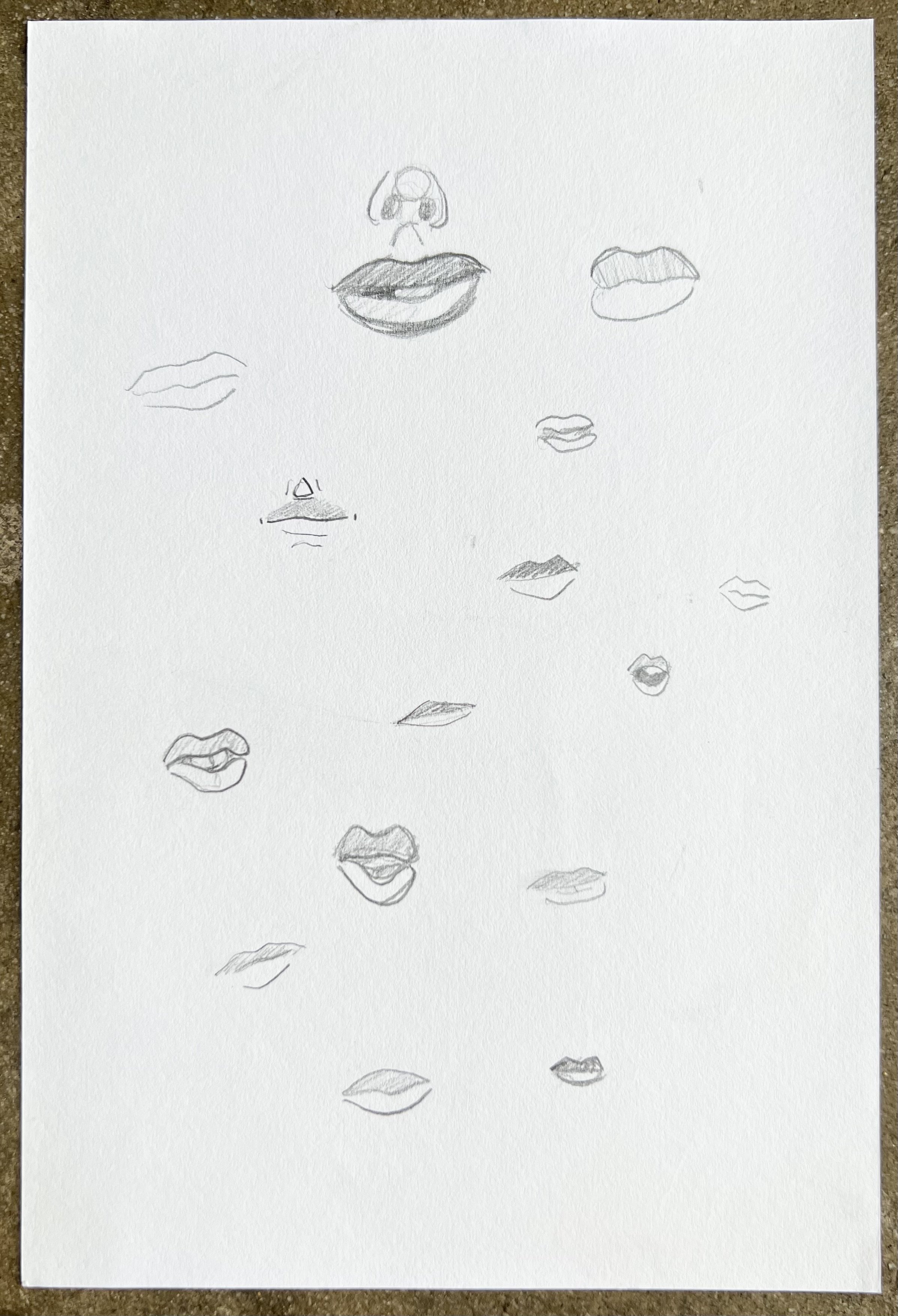 Mouth studies ii (reverse of Nose studies)