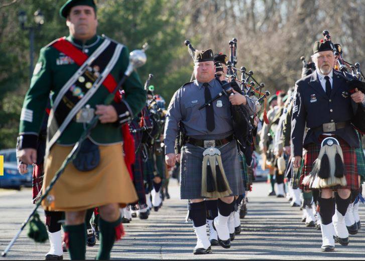 The Combined bands giving a farewell to Police Officer Ashley Guindon who was killed in the line of duty