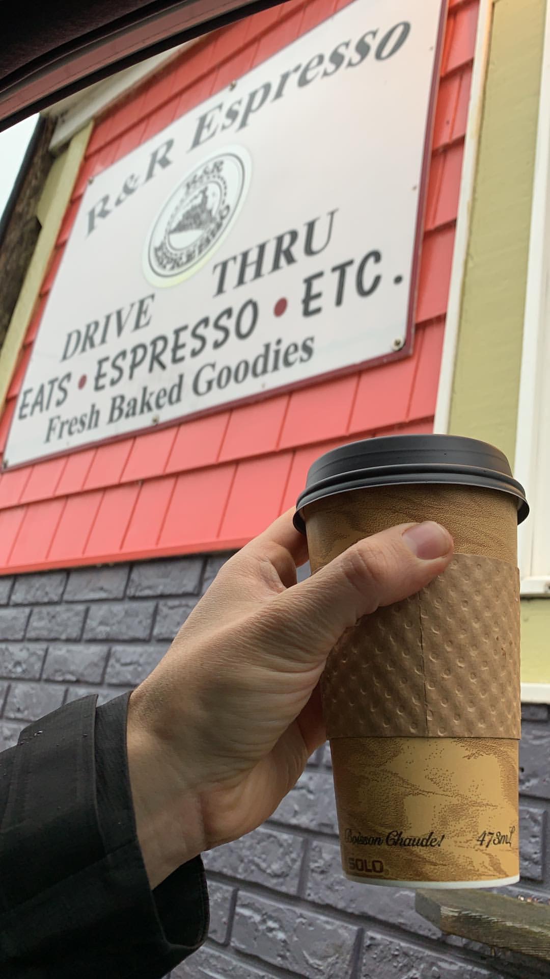 Americano at one of the many drive thru espresso bars that are scattered across Oregon.