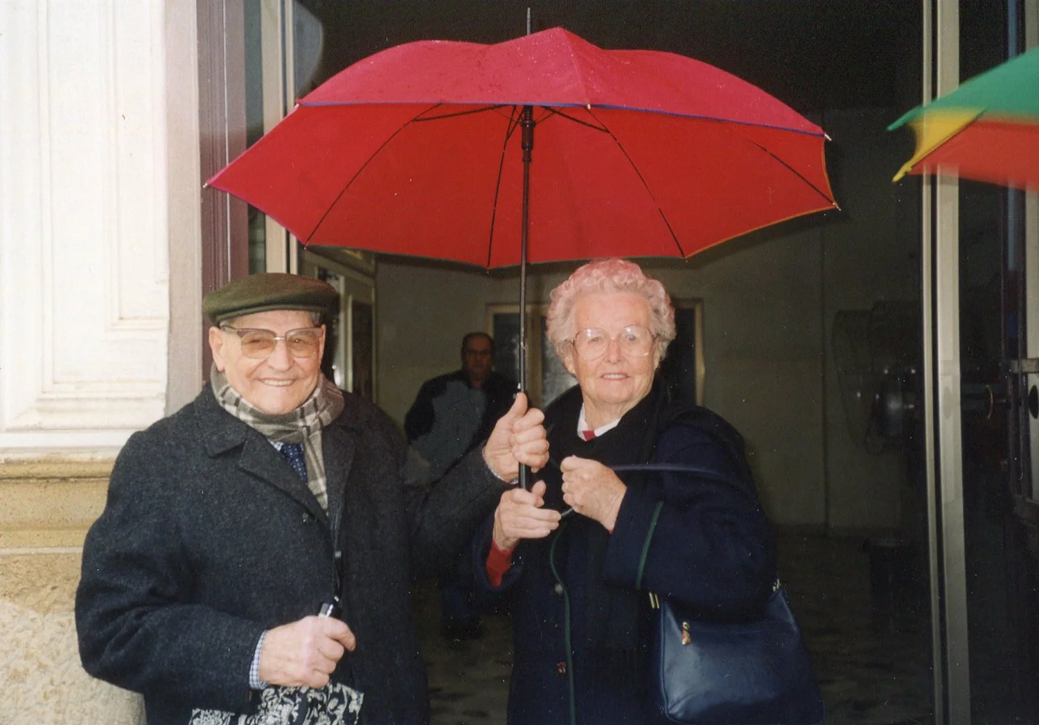 Carlo and my mother June Morris meet in Italy after 55 years in 2001.