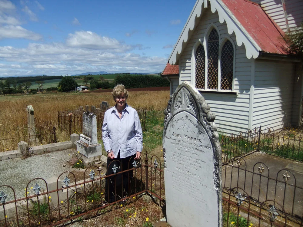 New Ground cemetery near Port Sorell in NW Tasmania where my forebears are buried.