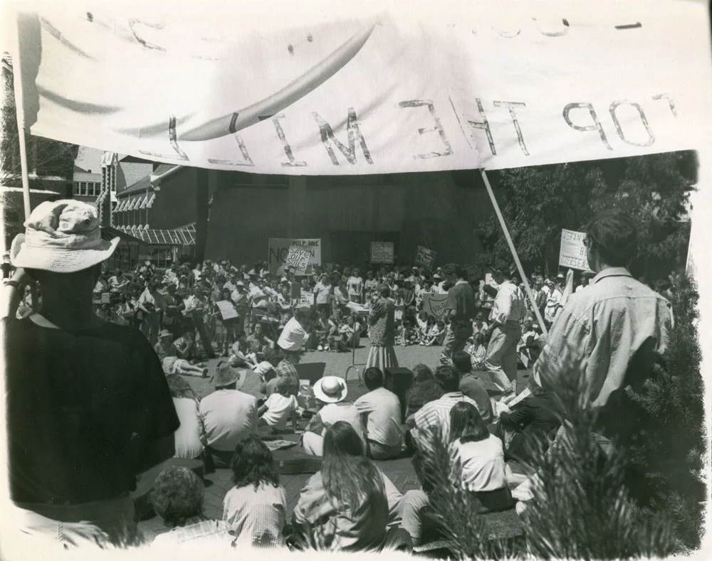 The Wesley Vale rally held in Civic Square, Launceston, 1988.