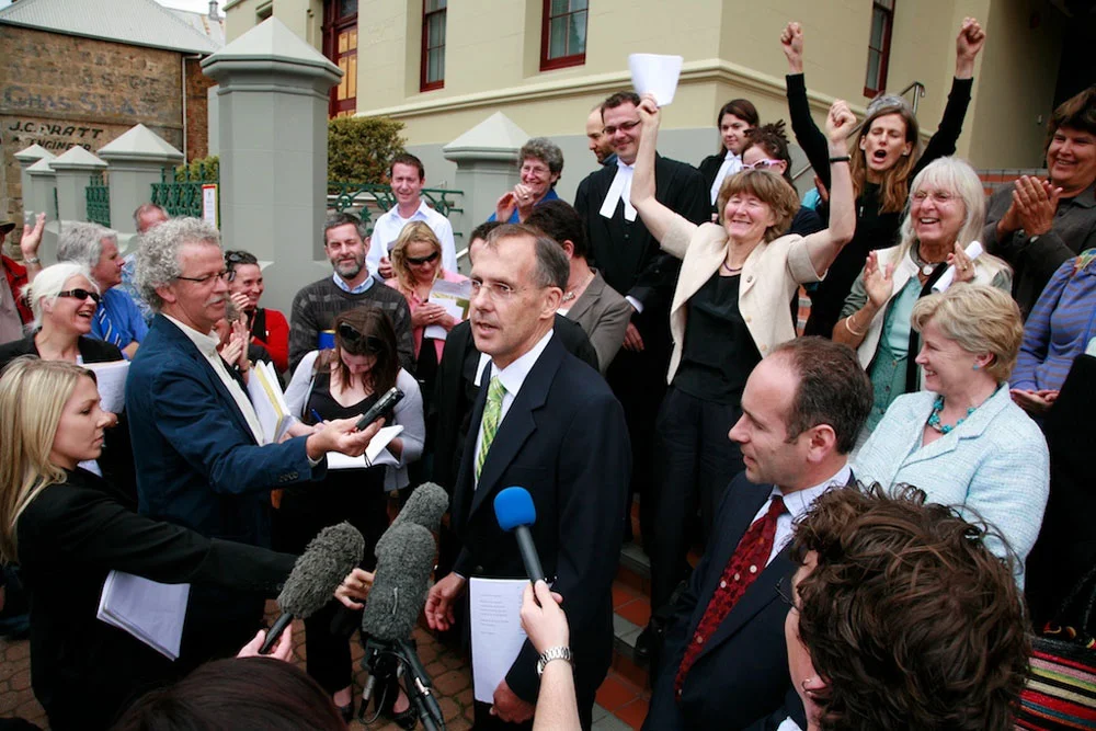 Wonderful photograph following Wielangta court case win. So may prominent advocates together. 