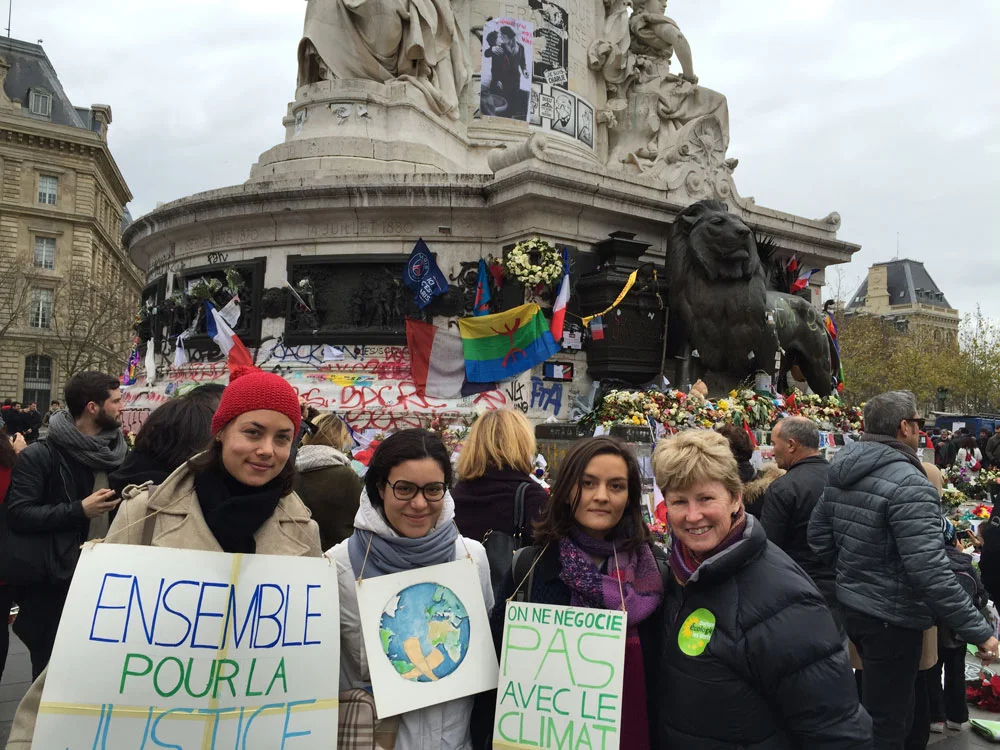 Joining the crowds assembled in lieu of climate march which was cancelled because of terror attacks pre COP 21, Paris.