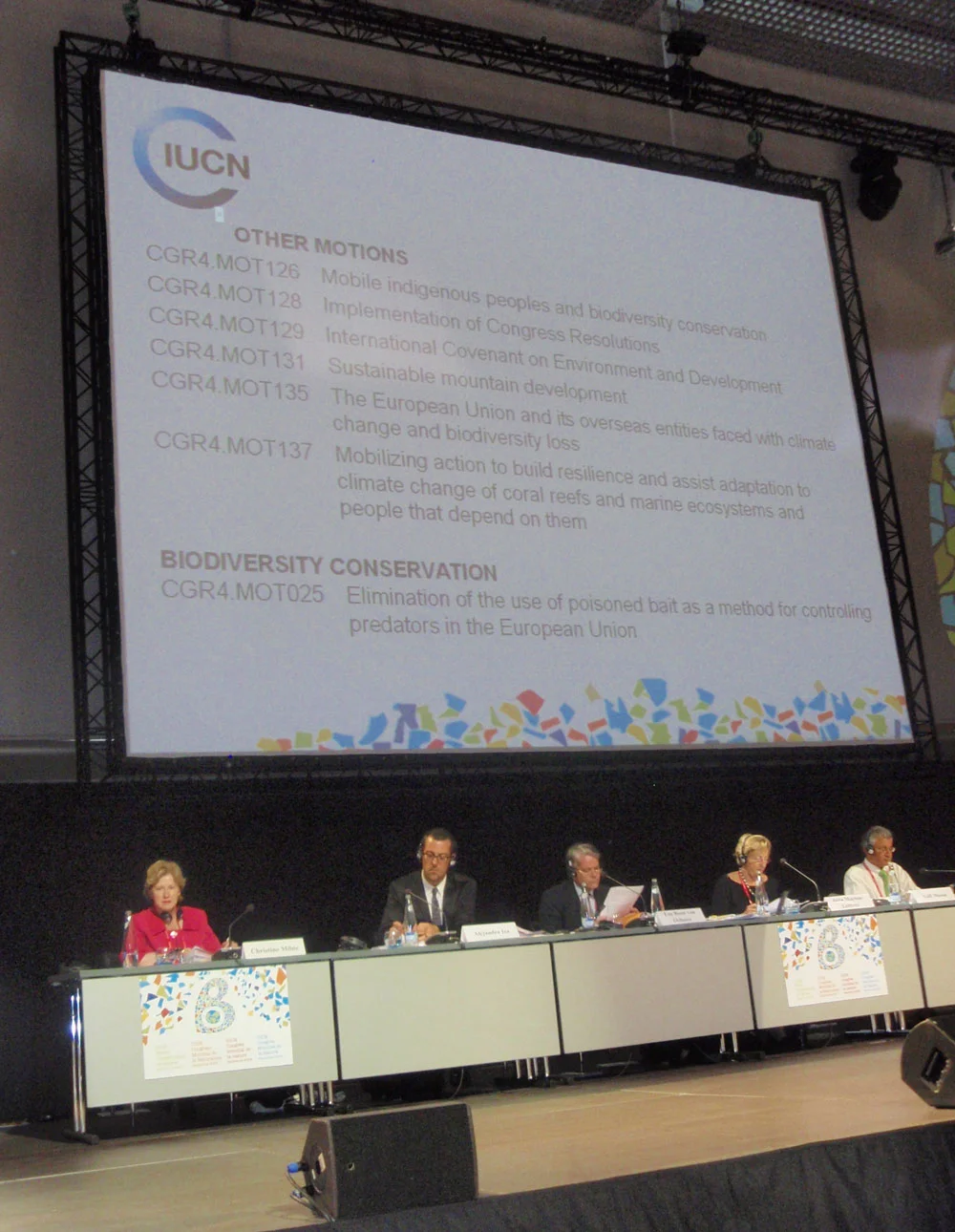 Vice President of IUCN, at the Global Congress, Barcelona, 2008.