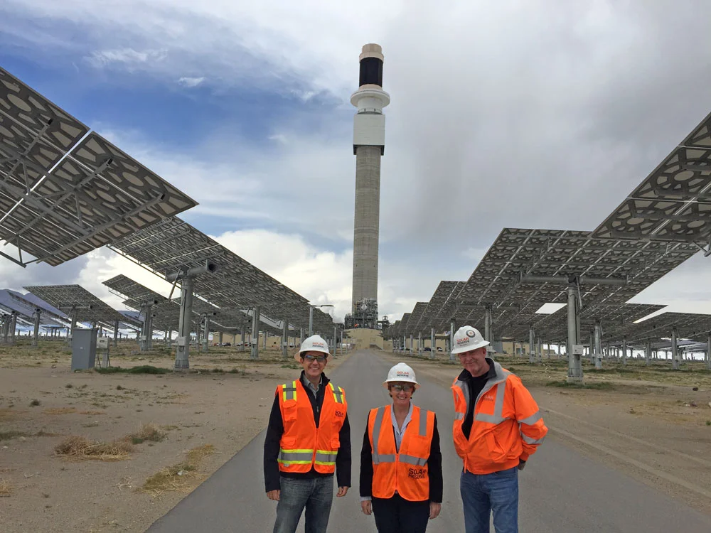 Visiting Solar Reserve's solar thermal plant in Nevada, 2016.