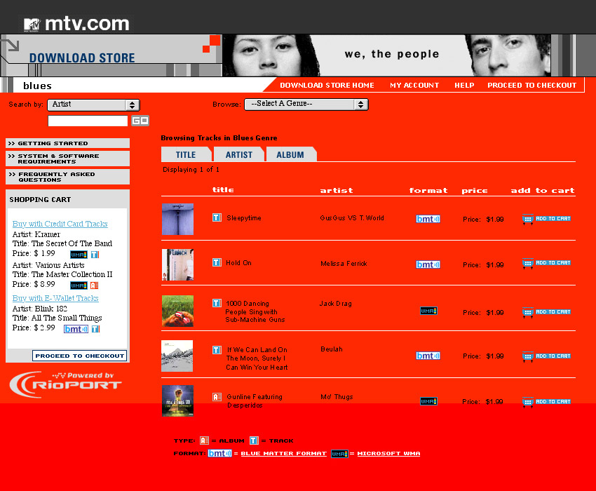 MTV Download Storefront (RioPort)