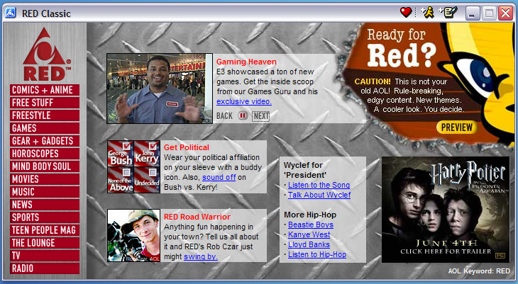 RED Main Page Feature (AOL Teens)
