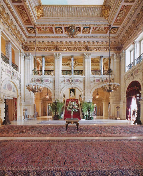 Great Hall of The Breakers Mansion Cover Art of The Newport Mansions