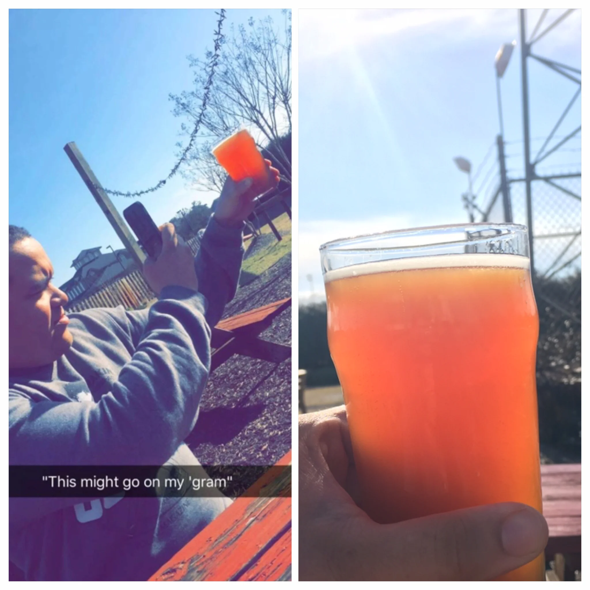 love a beer being illuminated by the sun