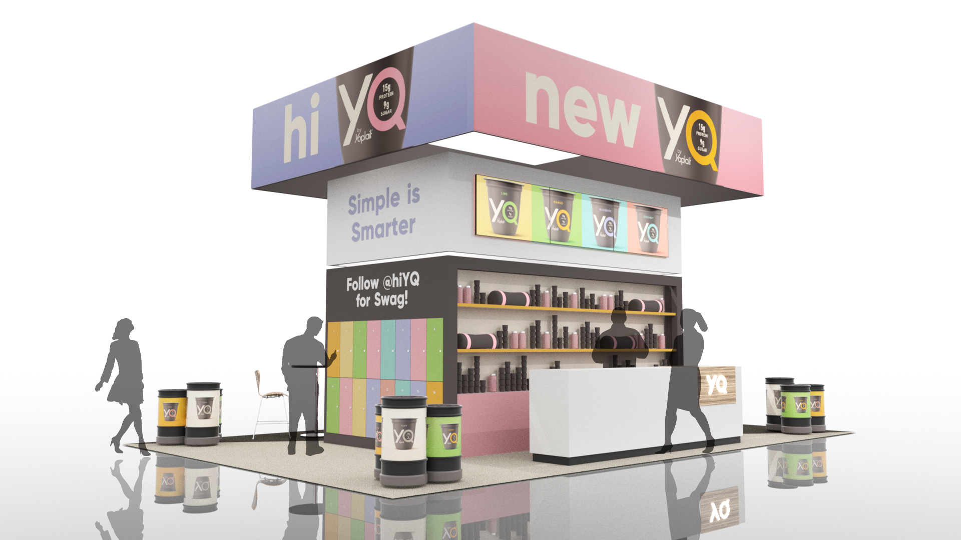 Exhibit for launch of a new brand by Yoplait at IDEA World . Designed with Svedvik Collective .