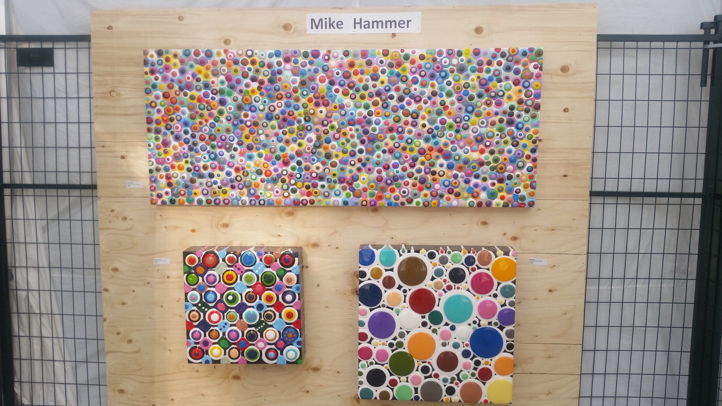 Cheerful work by Mike Hammer, acrylic and resin