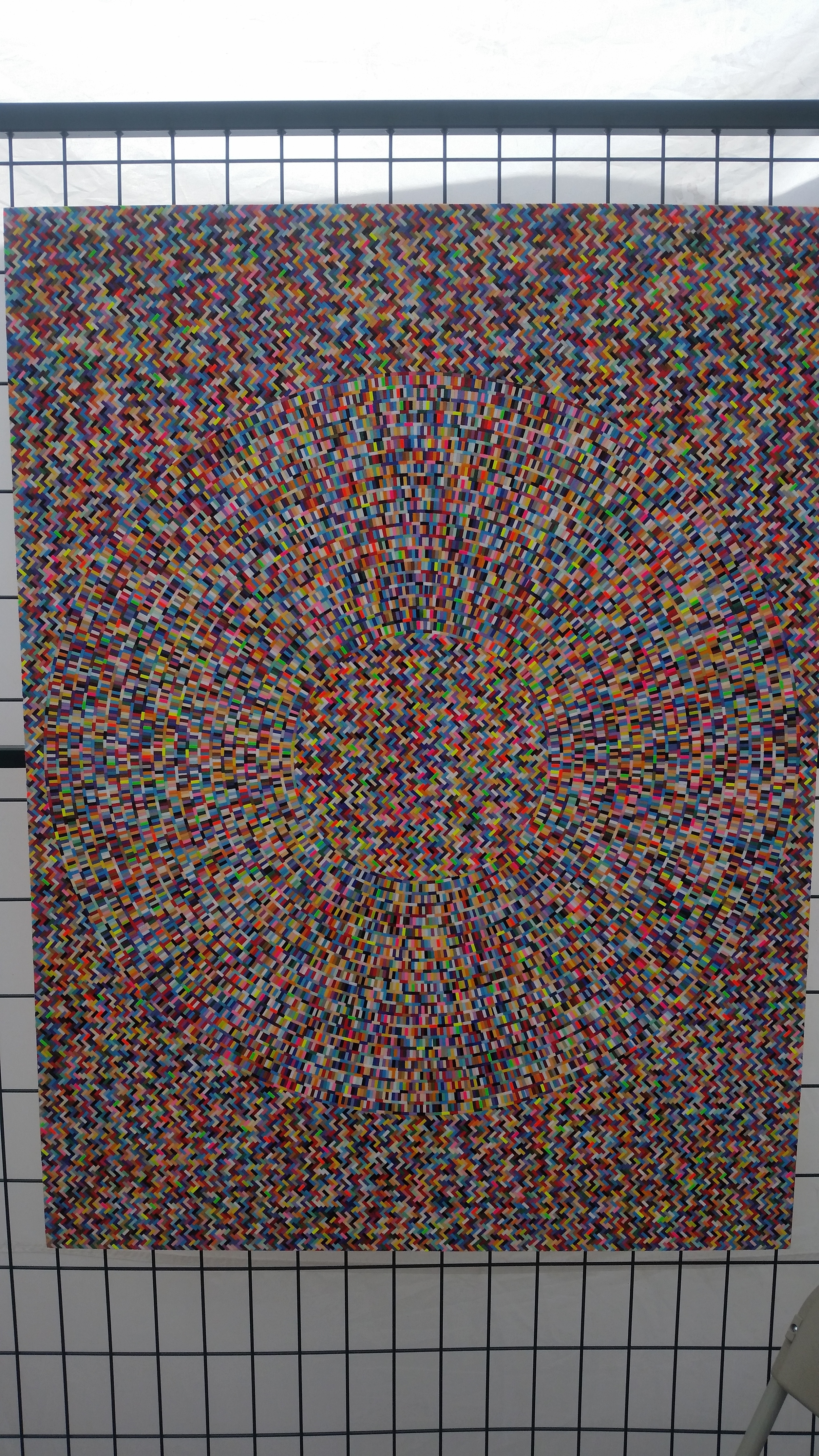 Hand-made paper mosaic by Ben Sellick. This is made of thousands and thousands of tiny bits of paper. Let that sink in for a minute. I overheard many people musing that the artist must have incredible patience.