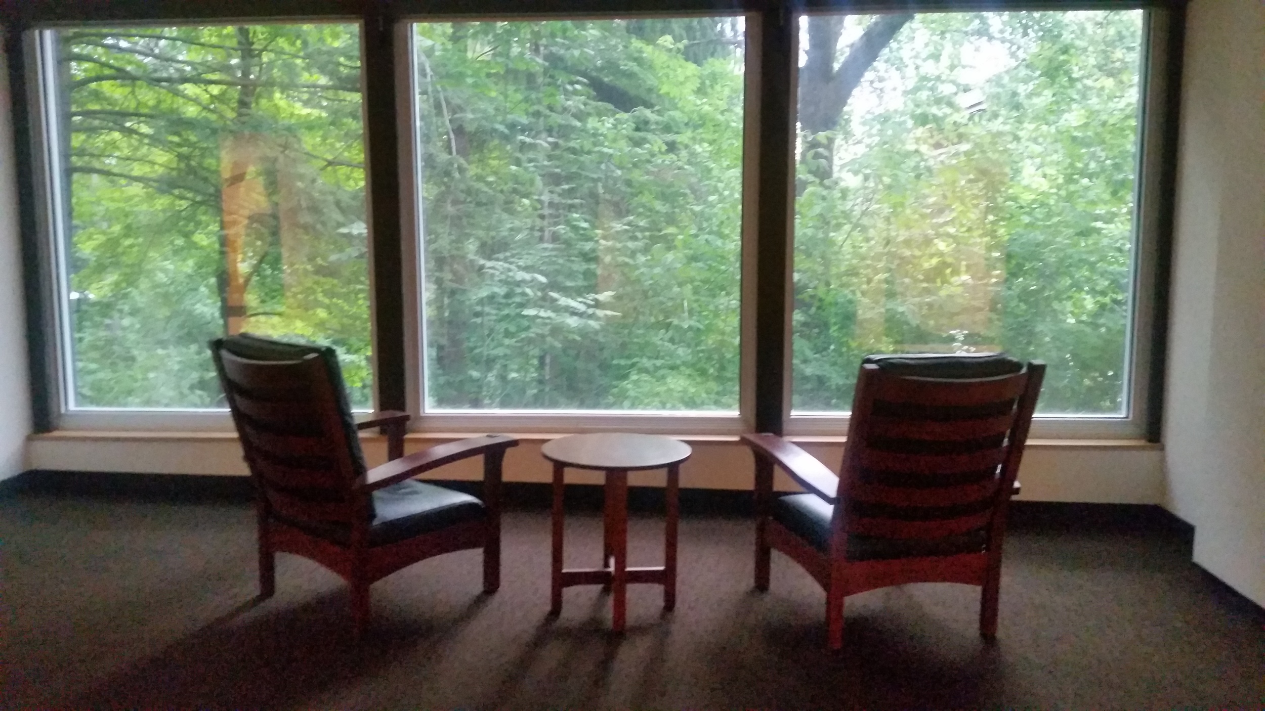 View from inside the gallery. So peaceful.