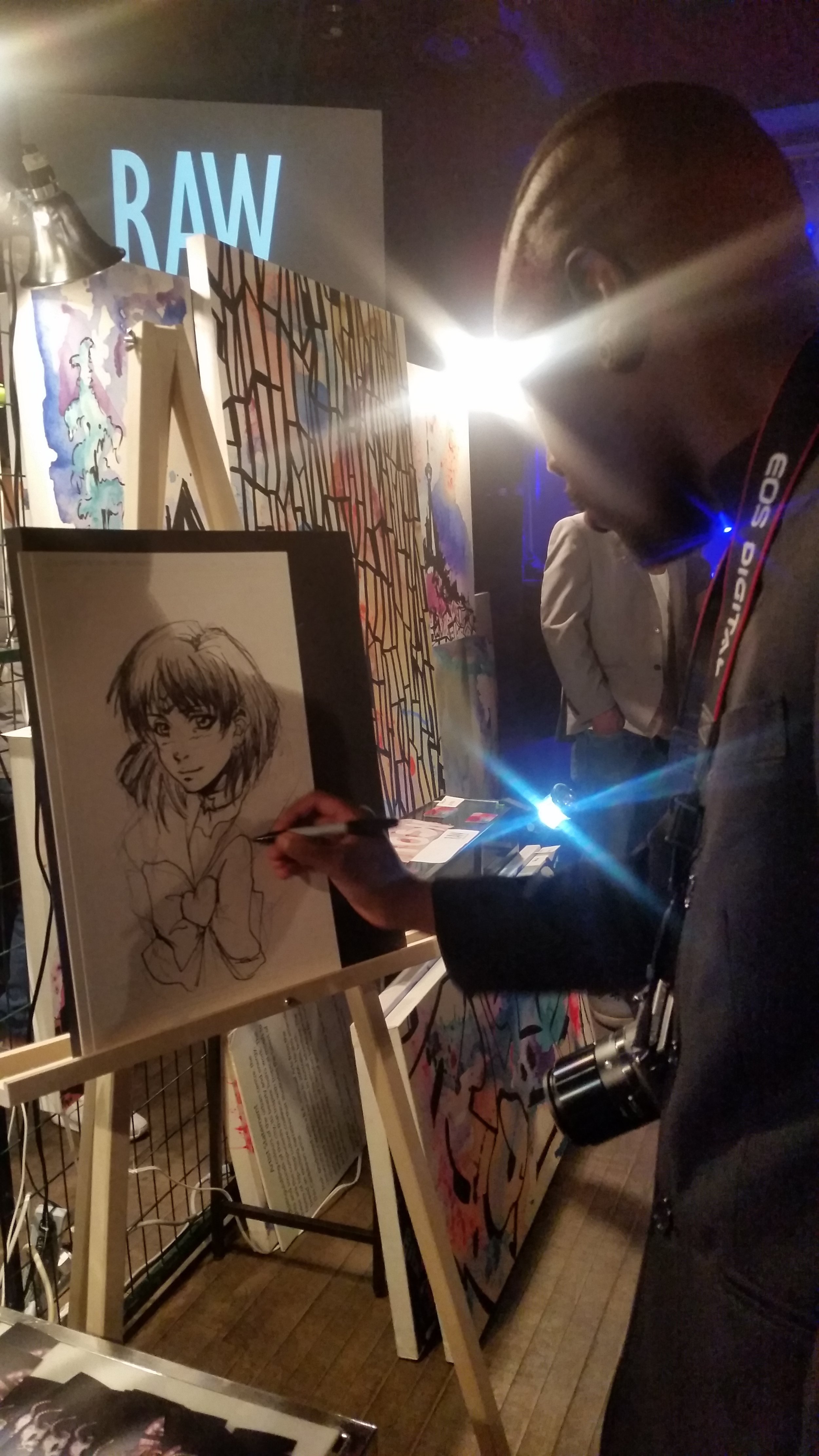Strike Boogie The Artist working on art during the show. I always enjoy watching something being created from nothing.