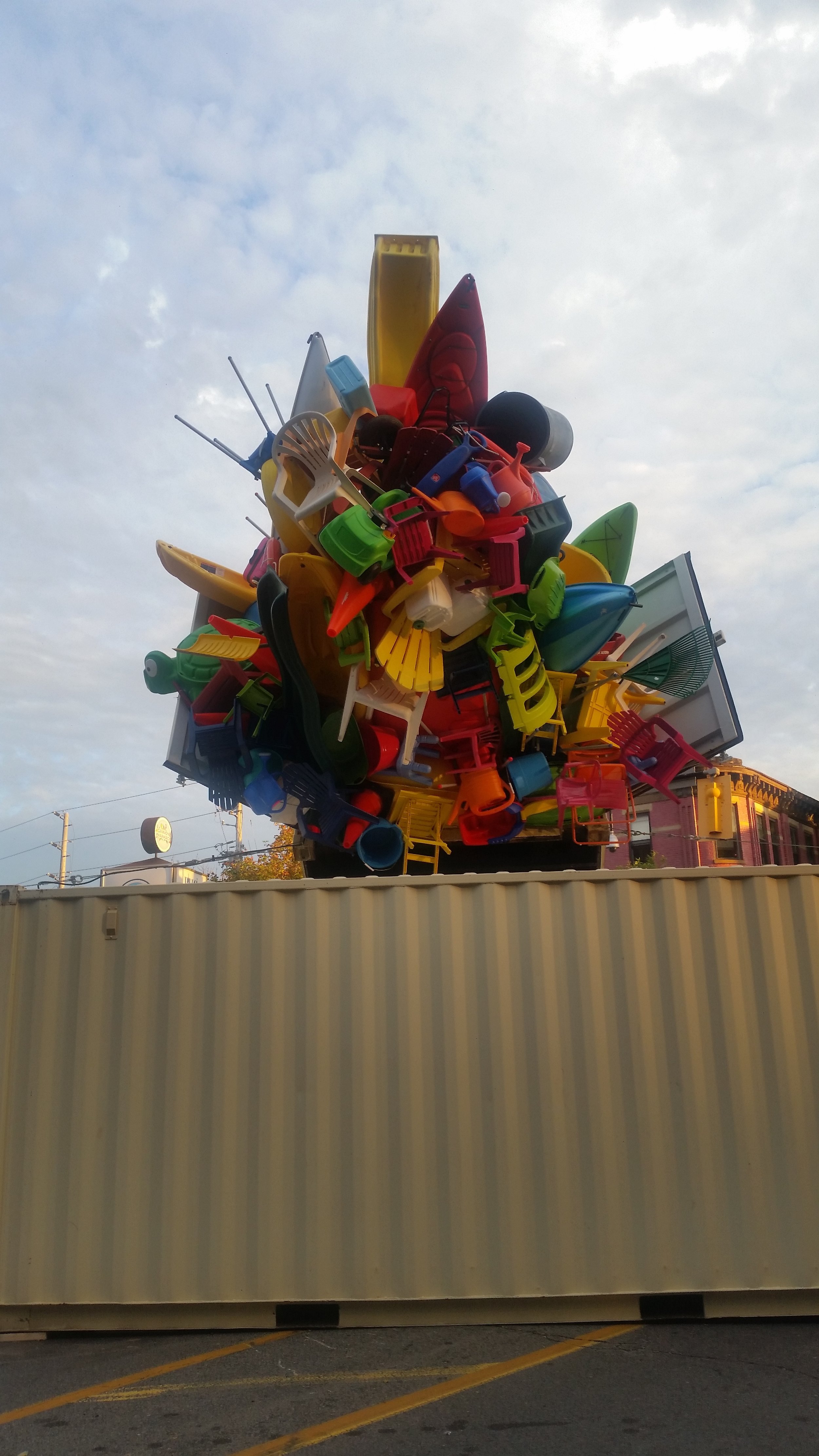 Overflows by Jose Luis Torres is meant to point to our excessive consumption.