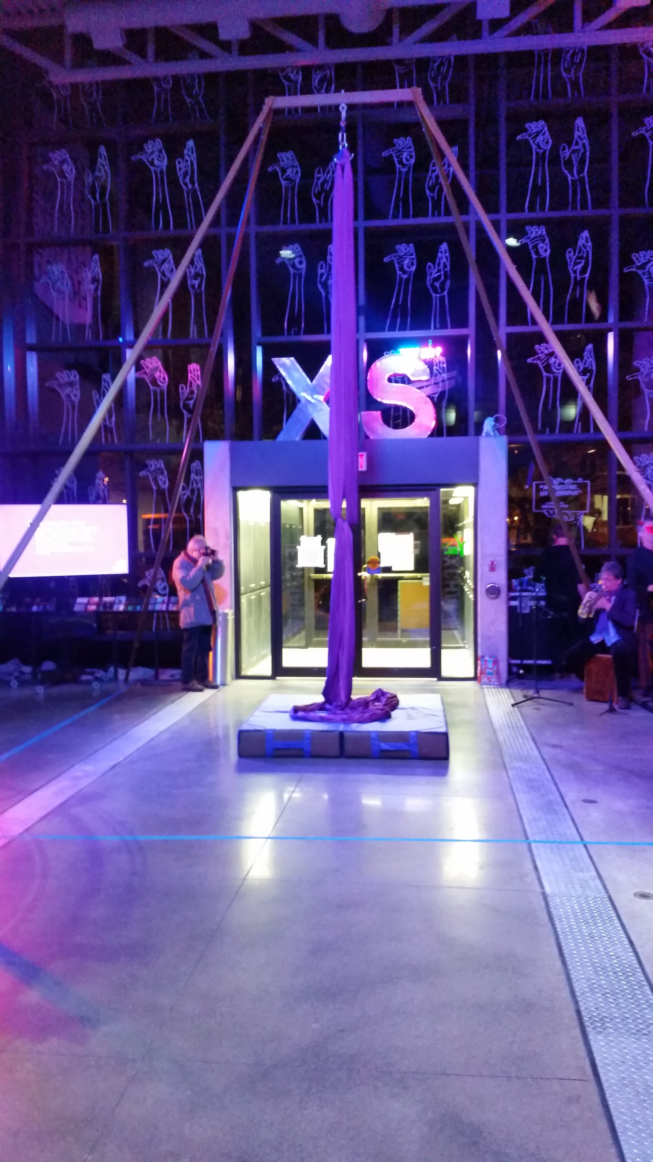 The view upon walking into the party.