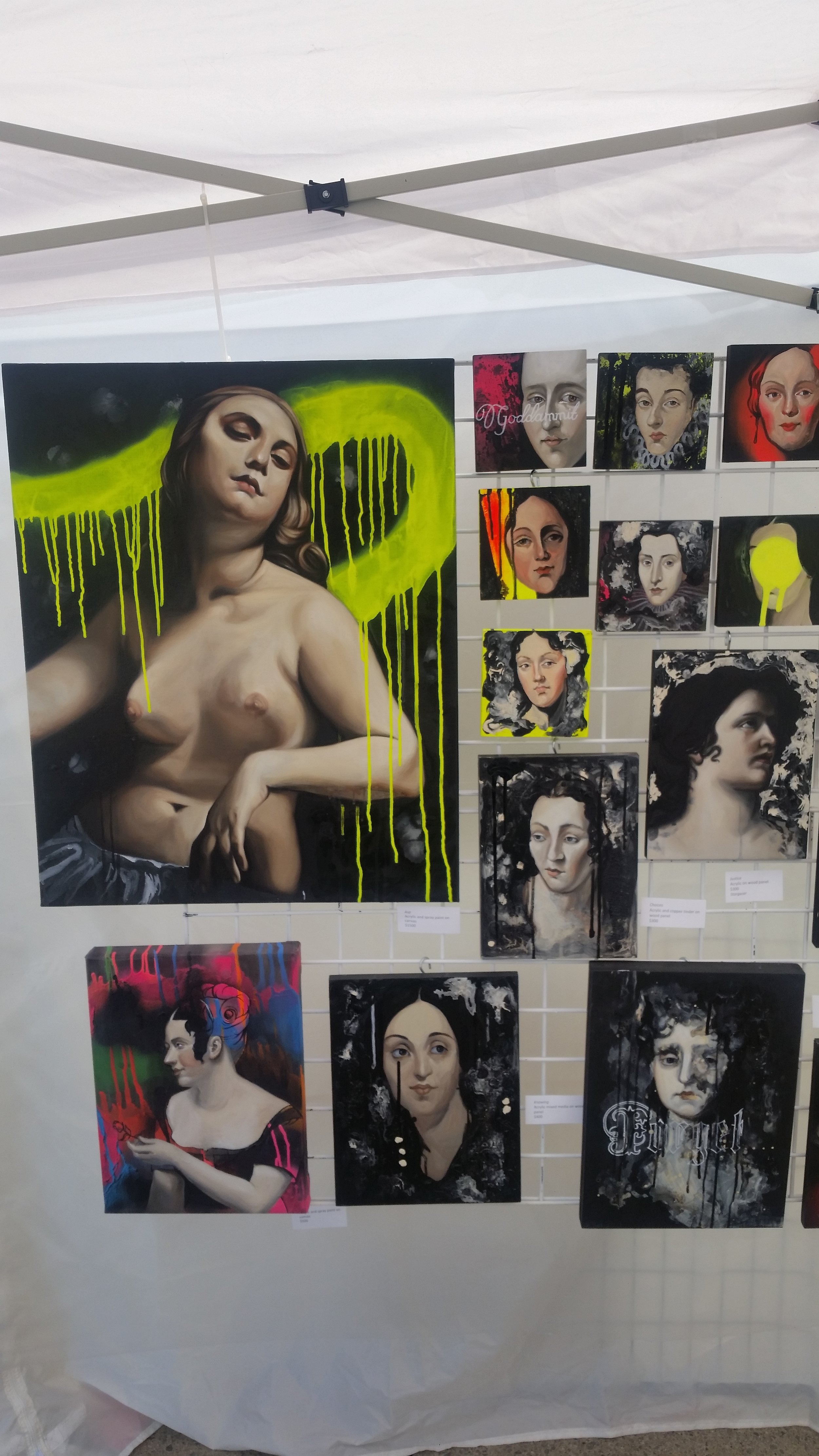Keight MacLean. Keight was one of the artists who I'd been following on Instagram and was excited to see in person. Her work did not disappoint. These photos don't do the work justice.