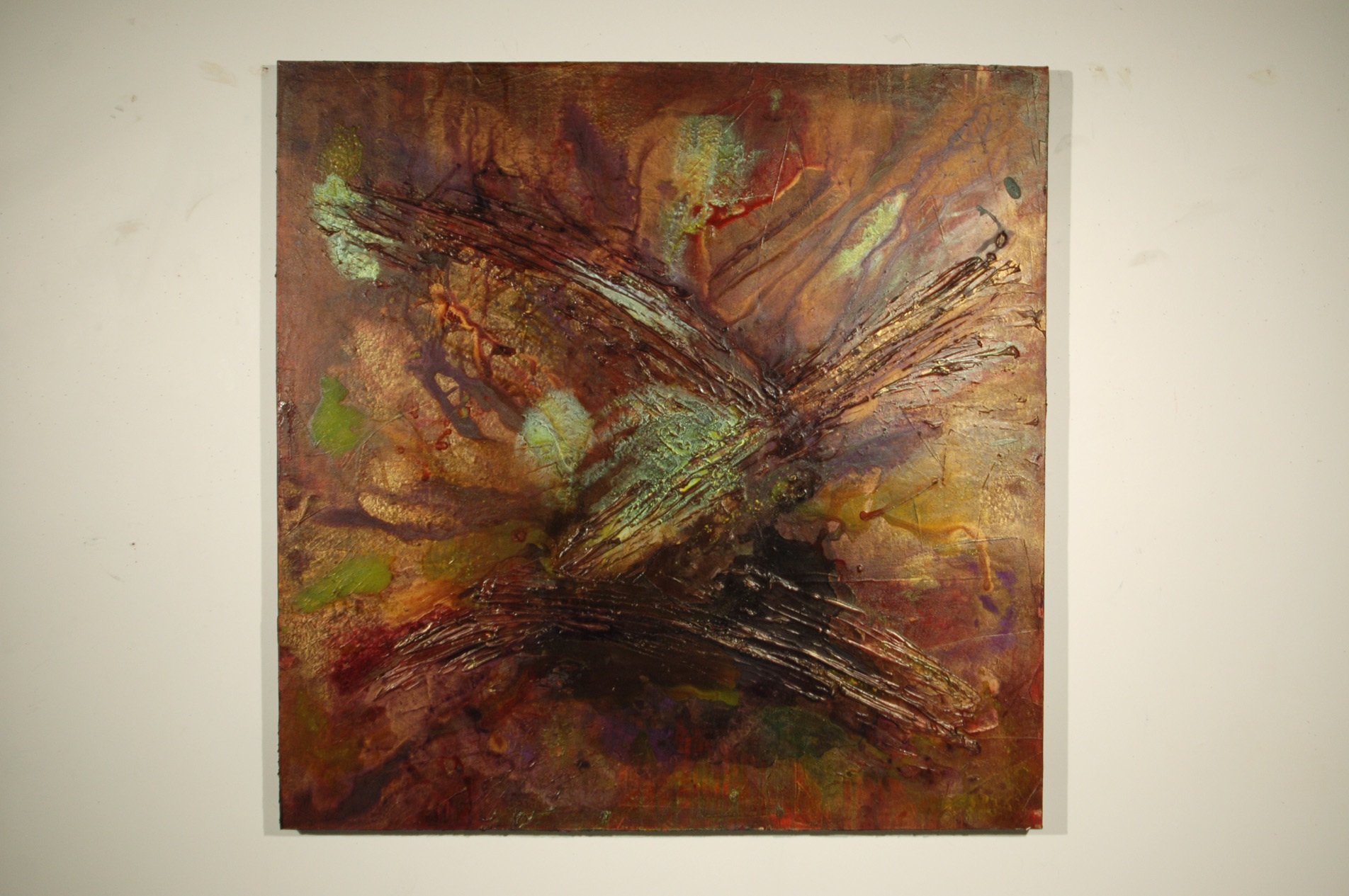 Error 412: System Infected.
4' x 4' Acrylic medium on Canvas