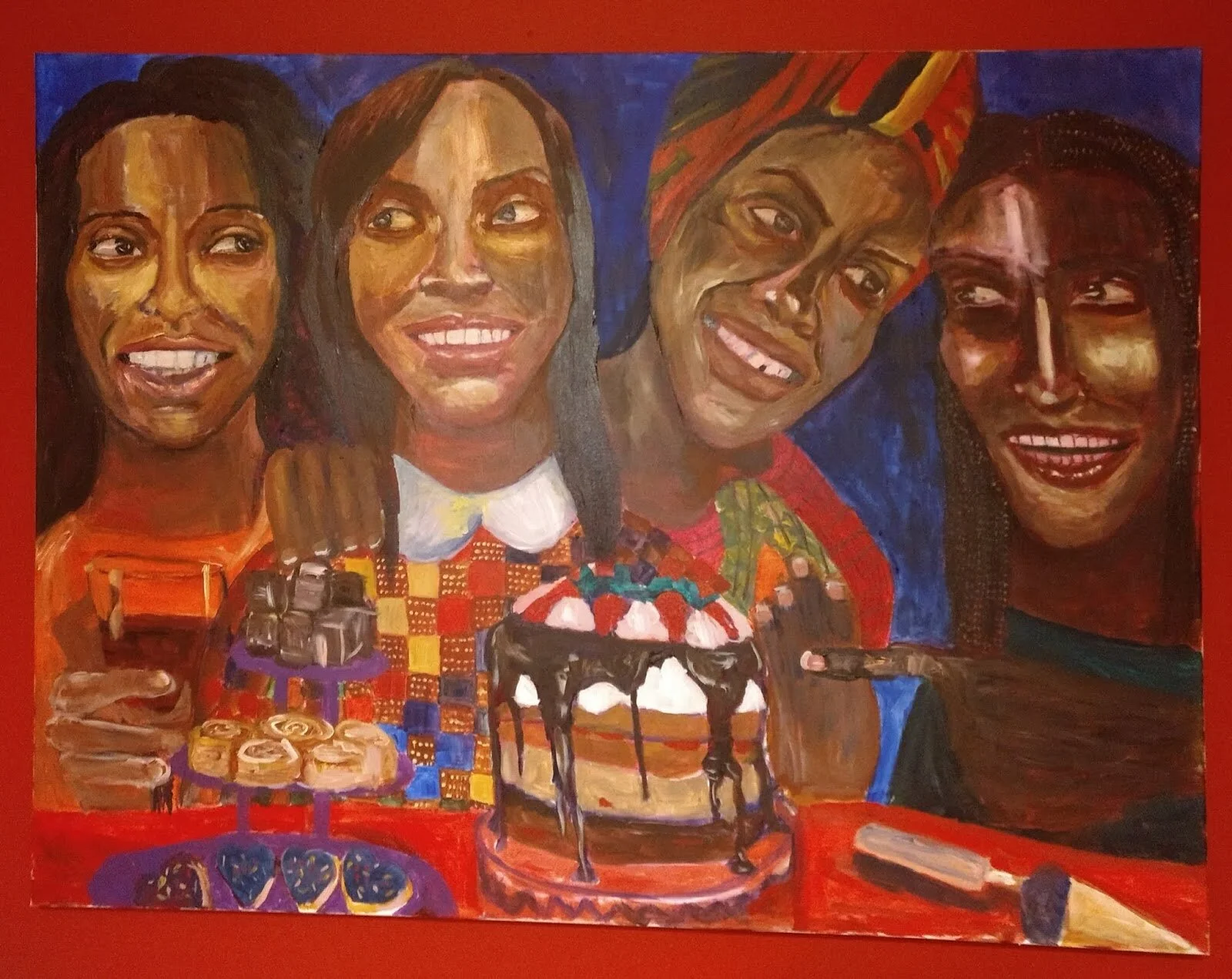We're Never Having This Party , acrylic on canvas, 36" x 48," 2018 by Janyce Denise Glasper