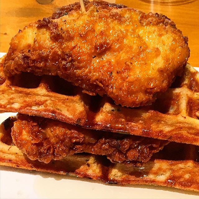 Truly enjoyed the Chicken and Waffles at the TR Fire Grill and Lounge in Winter Park #theorlandotravelguide #foodie #orlando #winterpark #restaurant #chickenandwaffles