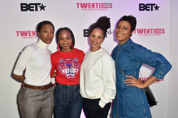  Jonica T. Gibbs, Sheria Irving, Shylo Shaner, and Christina Elmore,  attend the "BET Twenties" produced by Lena Waithe Screening during the Sundance Film Festival on January 27, 2020 at Park City Live in Park City, Utah.  Source: Aaron J. Thornton/G