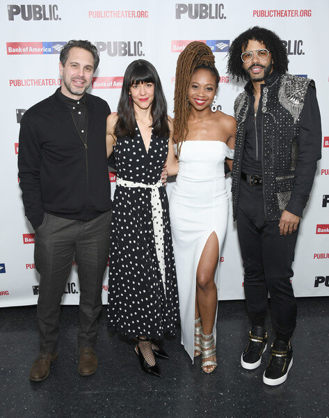  Thomas Sadoski, Zoe Winters, Sheria Irving and Daveed Diggs attend "White Noise" Opening Night at The Public Theater on March 20, 2019 in New York City. 