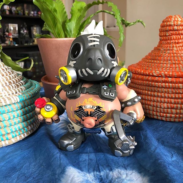&ldquo;I'm a one-man apocalypse&rdquo; I like to imagine that Roadhog once had a garden and a bunch of animals. #roadhog #overwatch #funkopop #collector #gamerlife #hero #fps #hogwild #piggy
