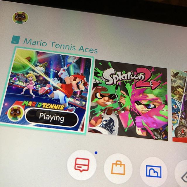 I&rsquo;m all about the sports! #mariotennis #nintendo #mariotennisaces #nintendoswitch #splatoon2 #animalcrossing #tomnook
