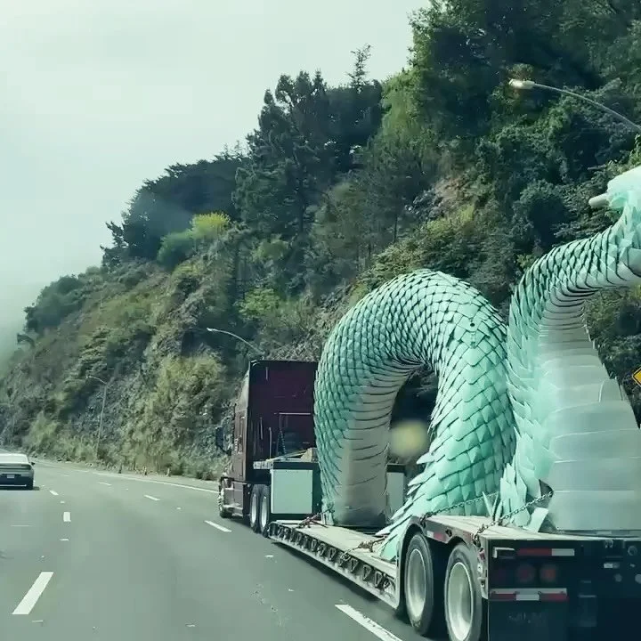 A 100-foot sea serpent is beginning to surface in Golden Gate Park 🐉🌈 @naga_and_the_captainess &mdash;fresh from Burning Man&mdash;is starting to rise from Rainbow Falls Pond.&nbsp;

Glowing, bubbling, and shimmering with over 5,000 handmade scales