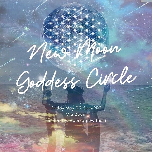 🌚 Gemini ♊️ NEW MOON GODDESS CIRCLE 🌚 :: via Zoom ::
This Friday 5/22! 5pm PDT, 8pm EDT, 2pm HST (8 spots currently remain!) .
This is going to be a fun one, I can feel it. 🤗 
My guidance for their offering is more of a circle style gathering, whe