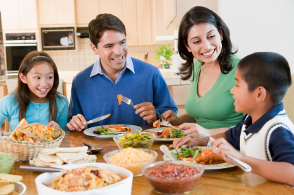 Family servings and relaxed conversation can be very helpful in taking the pressure off mealtimes - but how do you start? 